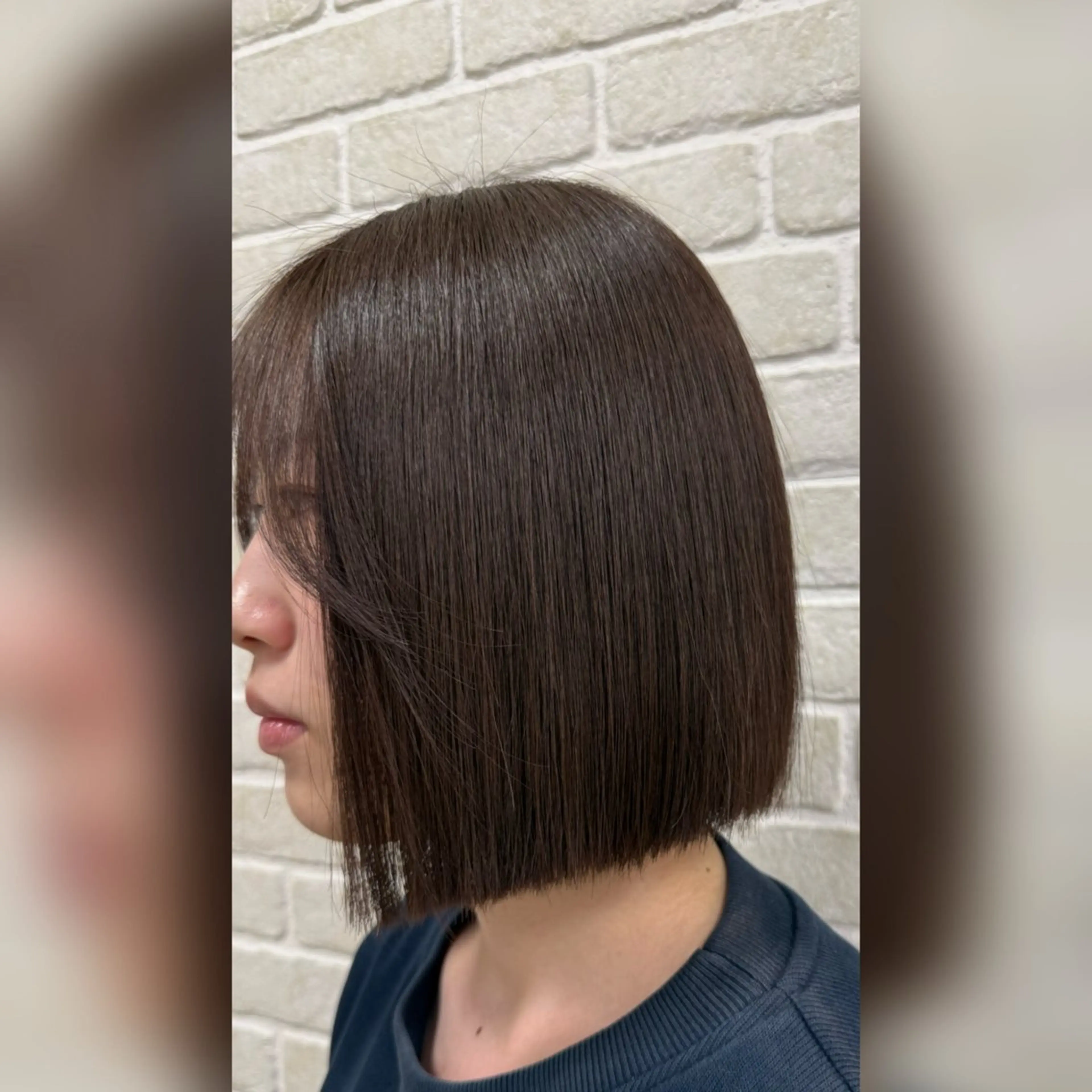 ミディアム 切りっぱなしボブ ボブ abox所属・櫻井 寧々のヘアスタイル