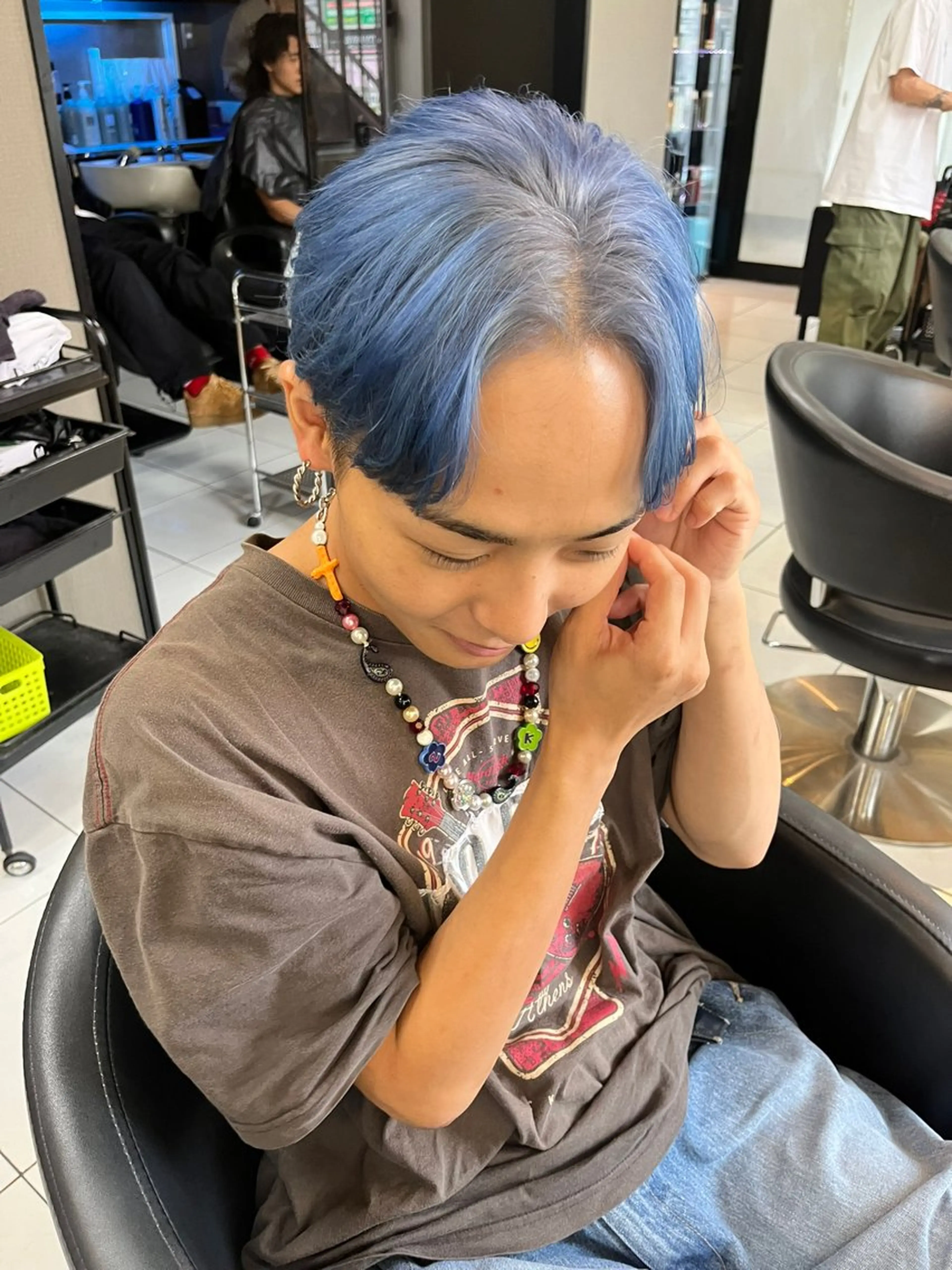 ショート カラー メンズ メンズブリーチ ブリーチ ケアブリーチ ダブルカラー メンズパーマの達人 🌟川内絵人のヘアスタイル