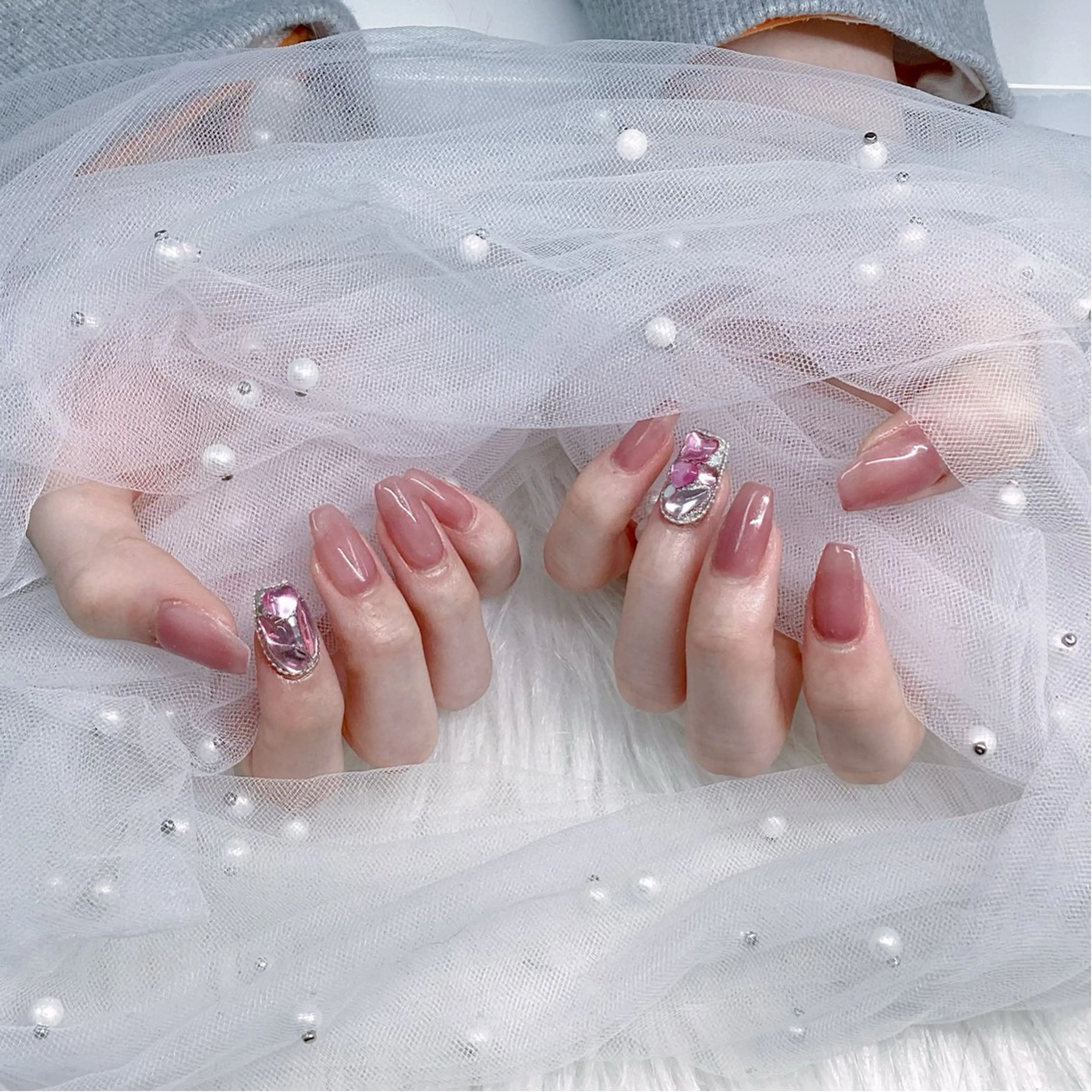 ネイル パーツ全部¥110 サロンミミのネイルデザイン