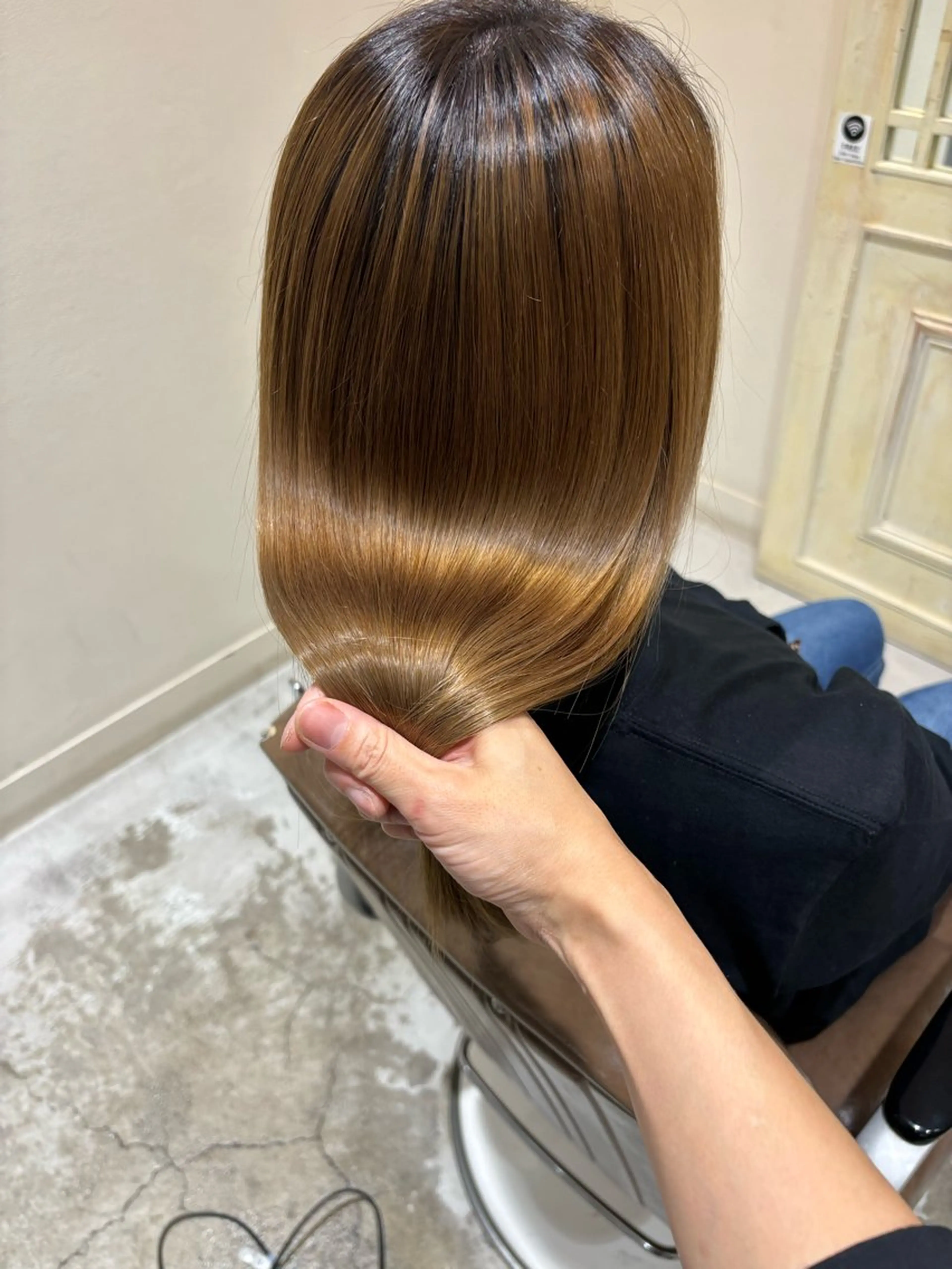 セミロング トリートメント ✨艶髪／透明感カラー ミユ💜のヘアスタイル