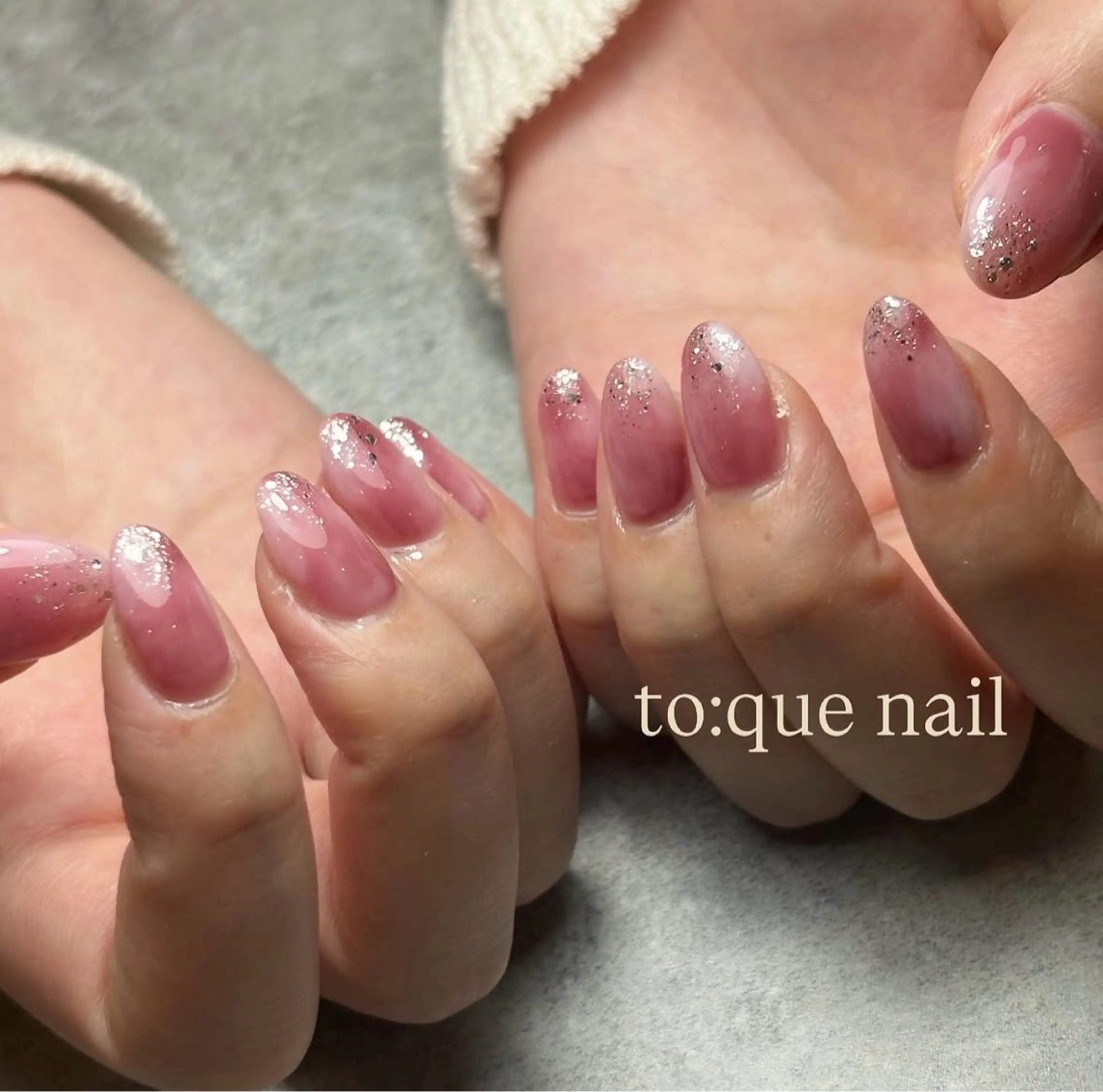 ネイル ジェルネイル ワンカラーネイル パラジェル ピンク ハンドネイル to:que(トーク)所属・本町🤍ちゅるん 自爪育成✨🤍のネイルデザイン
