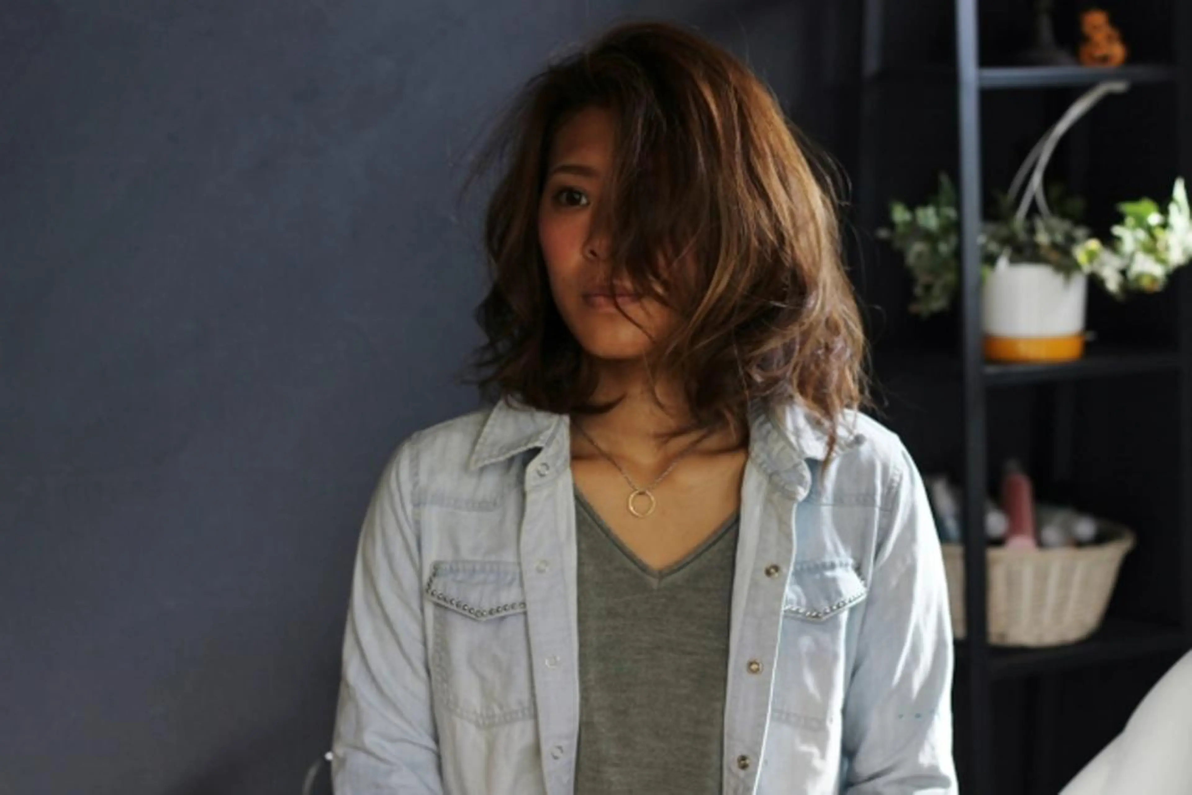 セミロング カラー パーマ ヘアアレンジ 田中  雅樹のヘアスタイル