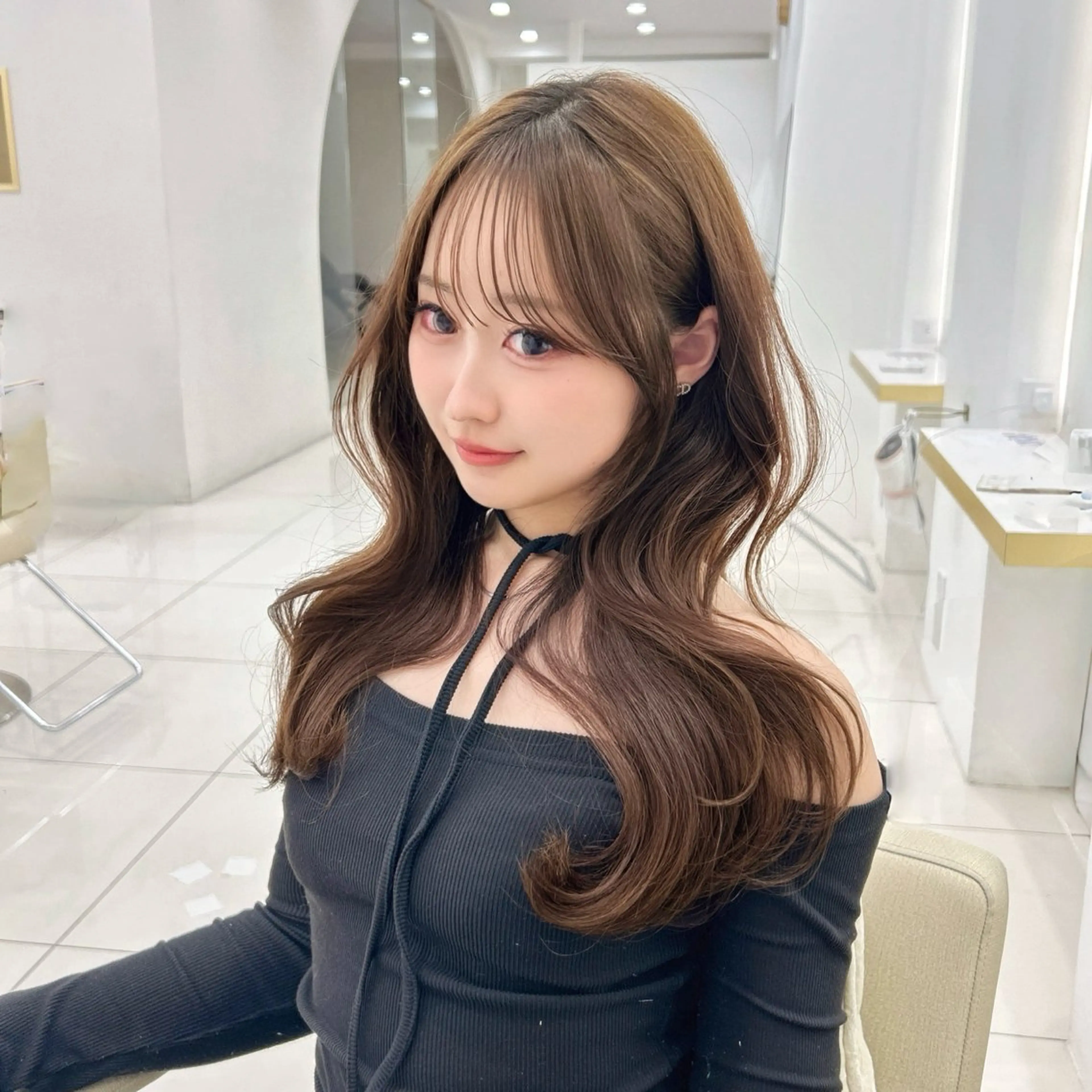 ロング 韓国顔まわり/前髪 /レイヤー/いつきのヘアスタイル