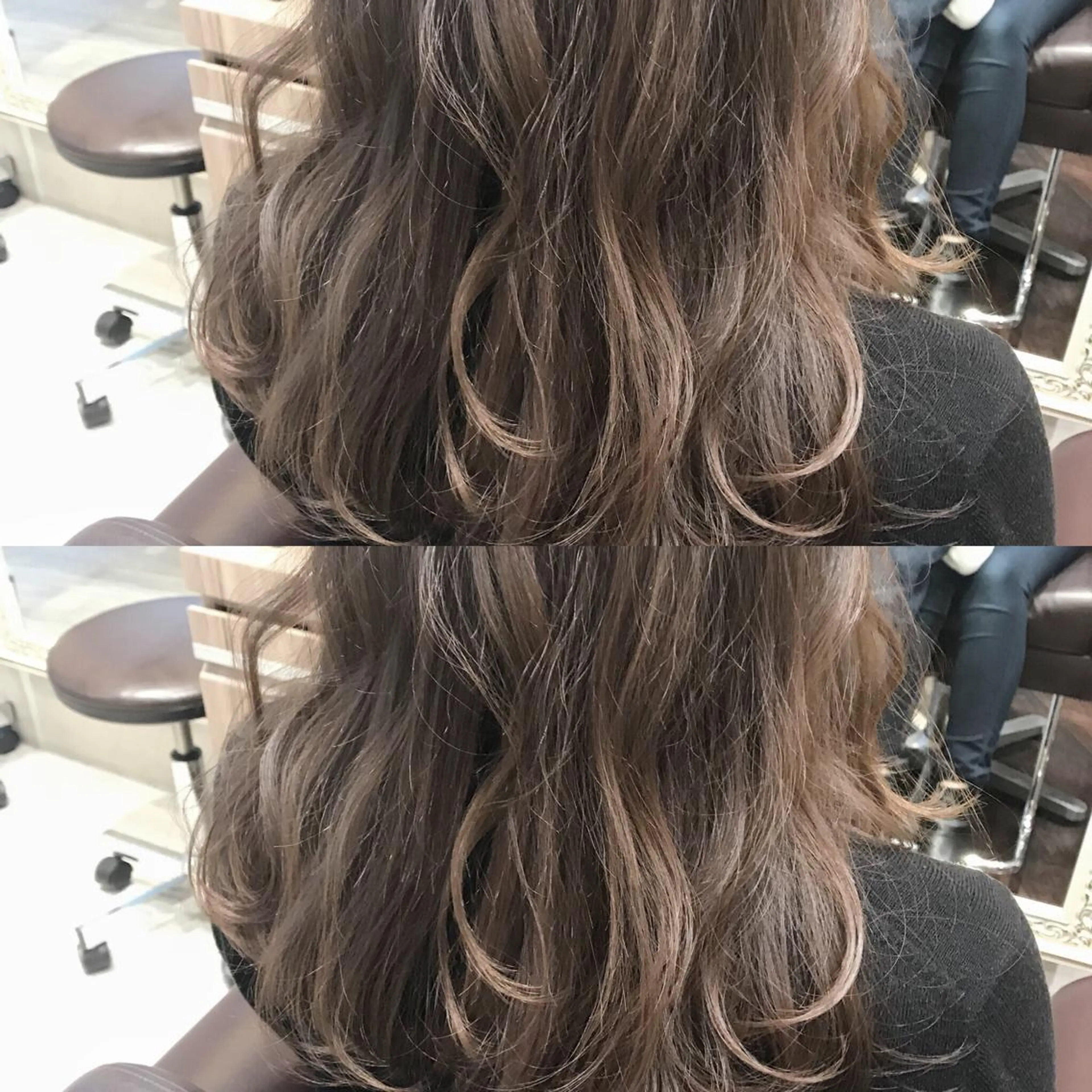 ミディアム 髪質改善\酸熱TR カット【店長】のヘアスタイル