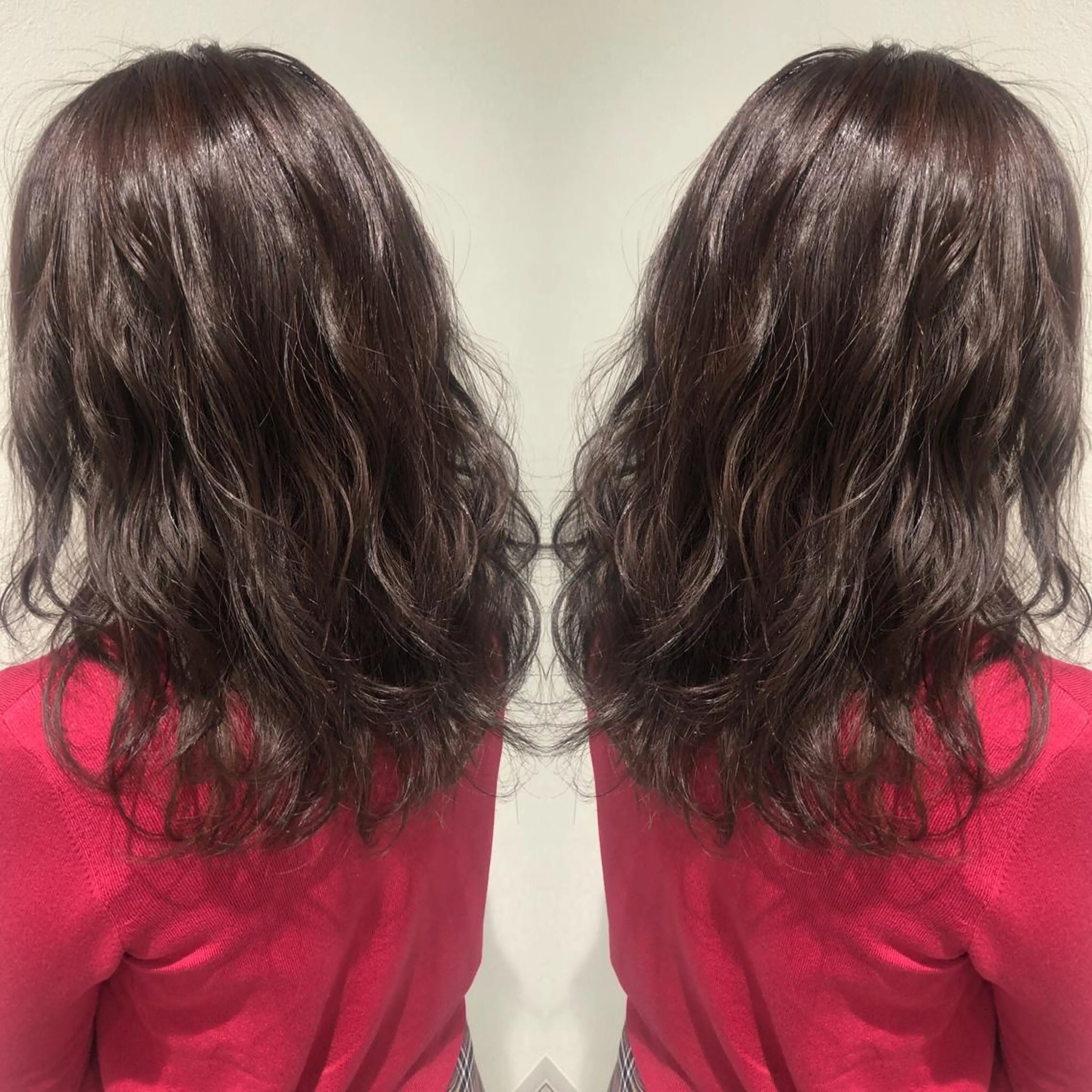 ミディアム カラー カット ヘアカラー トリートメント ♡美髪•艶髪♡砂川 なつきのヘアスタイル