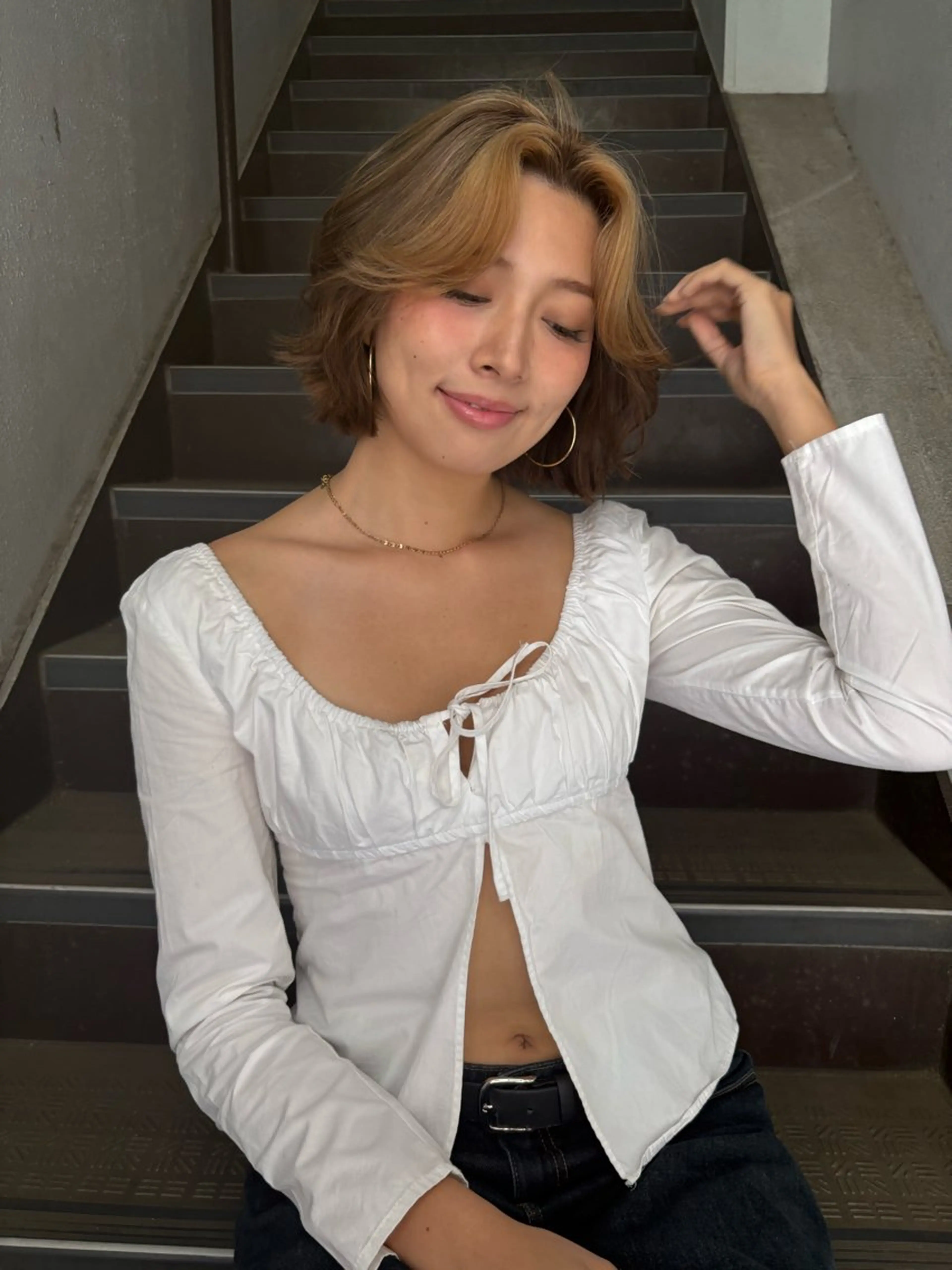 カラー ヘアカラー 透明感カラー/海外風 レイヤー/mao🗽のヘアスタイル