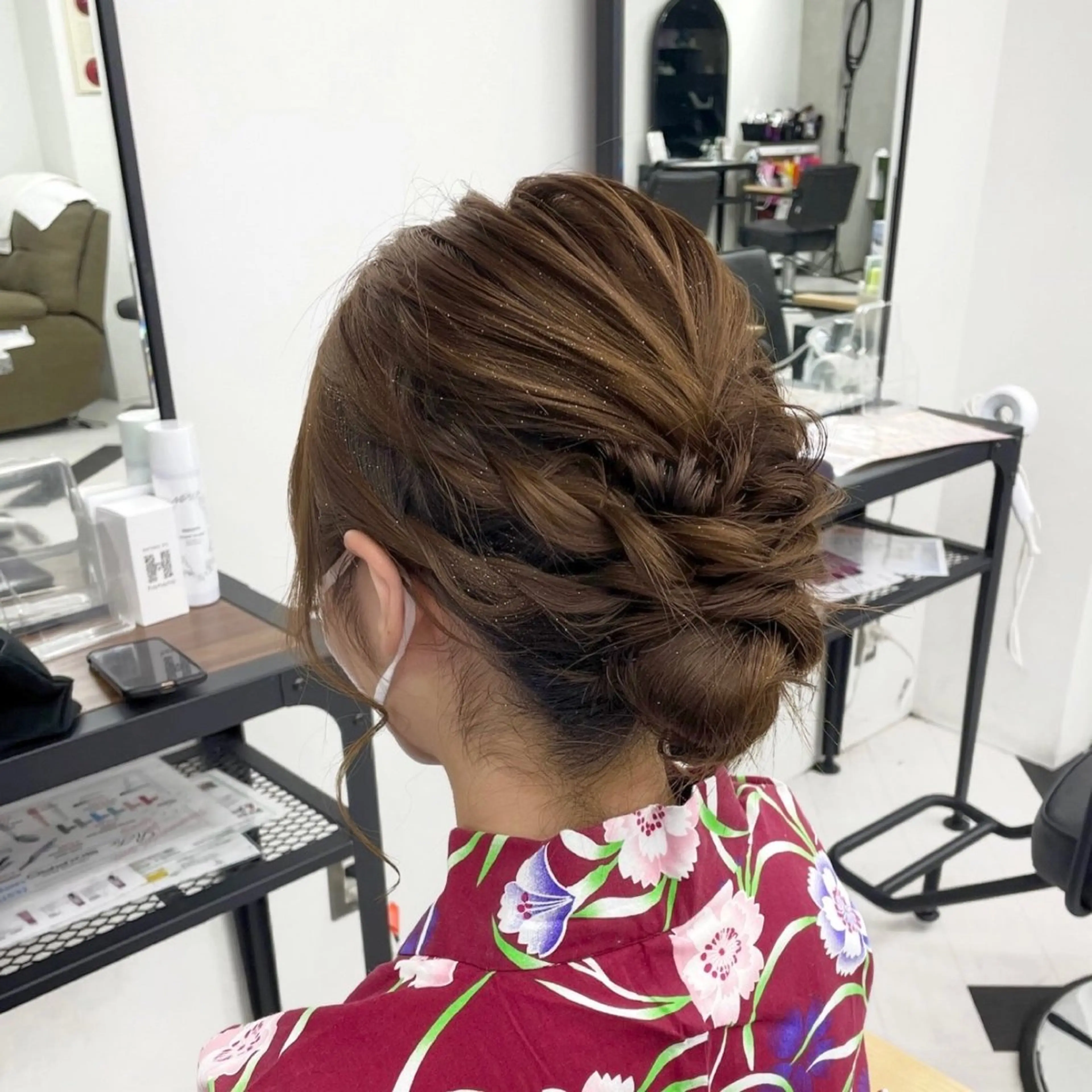 ロング カラー パーマ ヘアアレンジ メンズ ブラウンカラー ココアブラウン mona/ ストレートスタイル✨のヘアスタイル