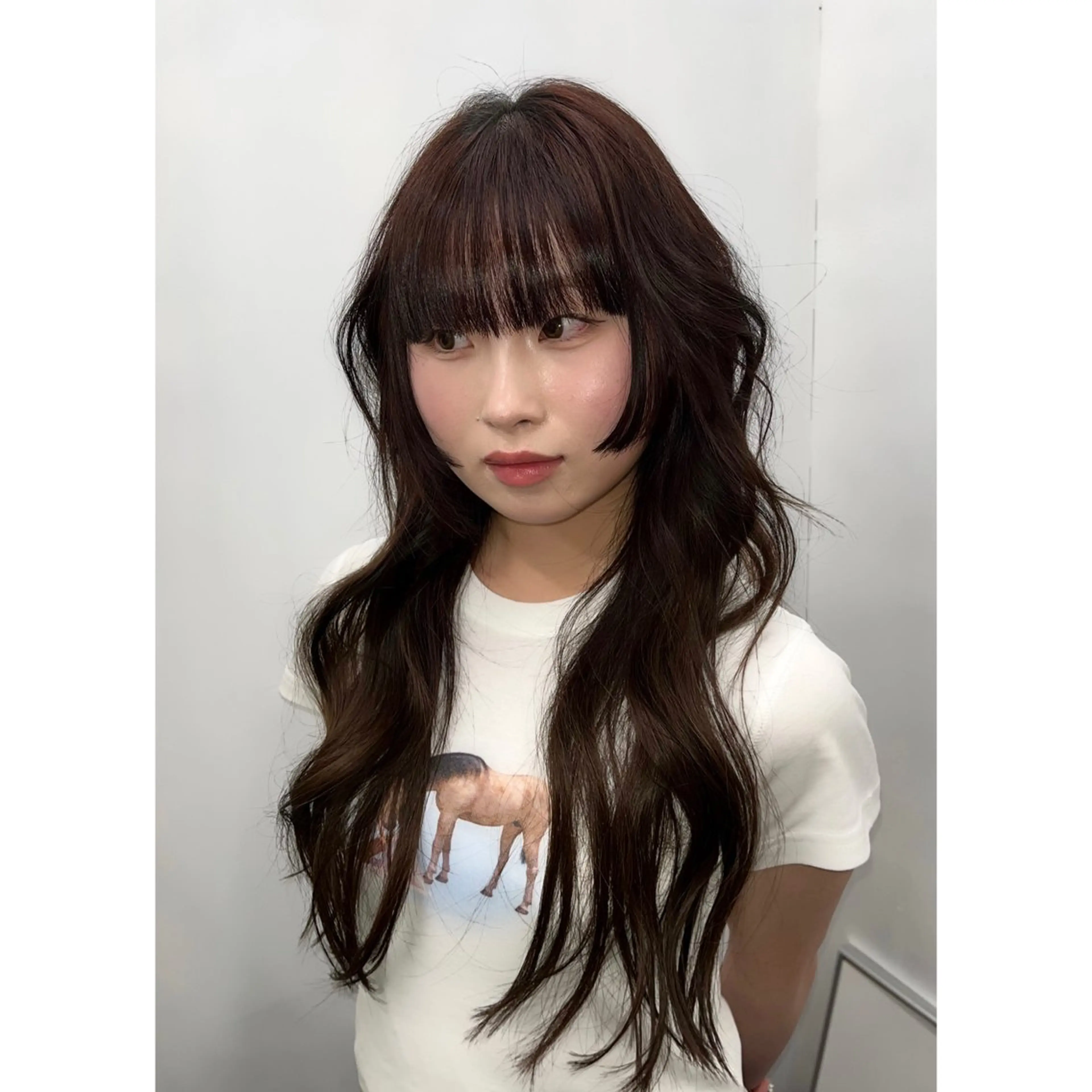 ロング ヘアカラー トリートメント ヘアセット Kanna 神奈のヘアスタイル