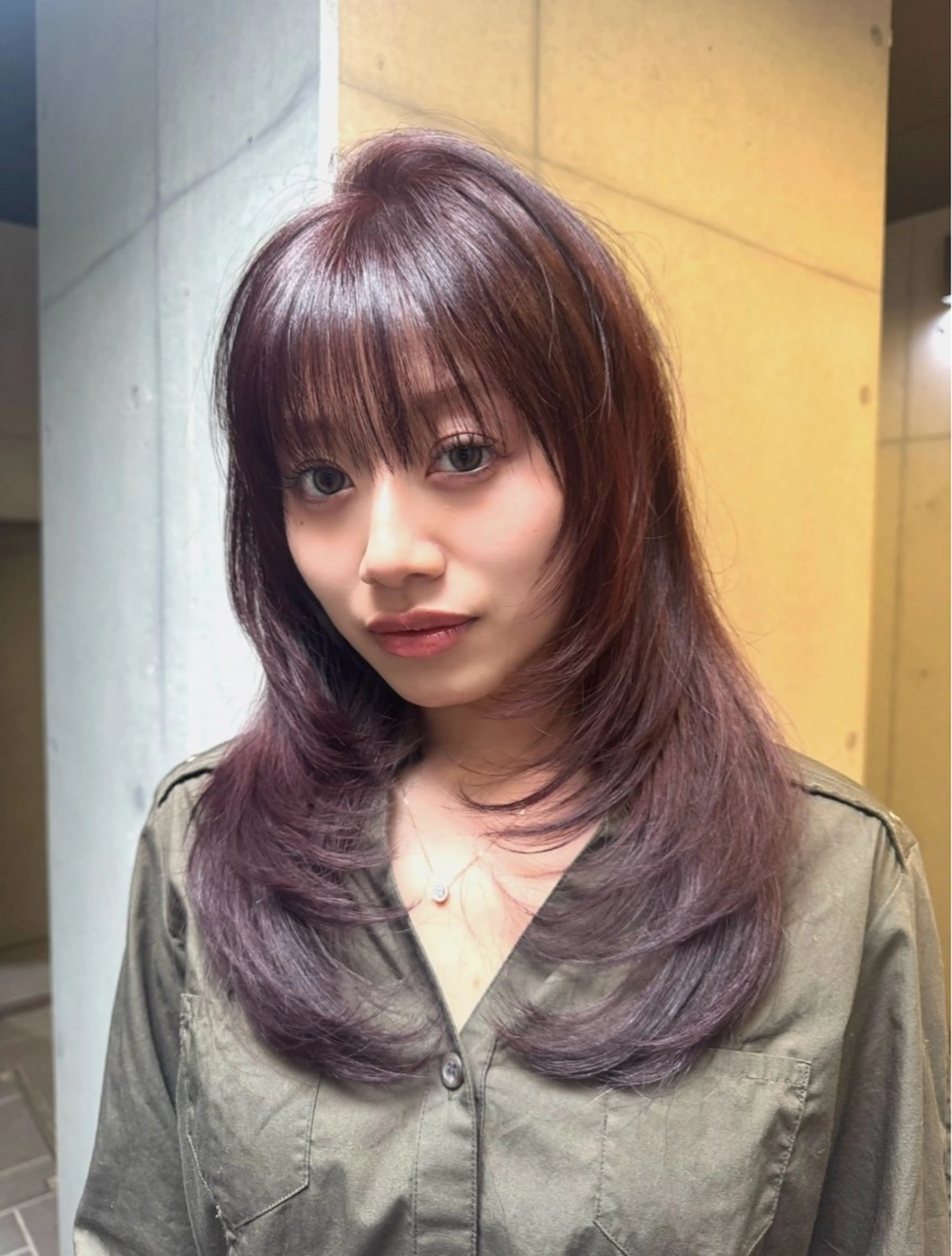 ロング カラー カット ヘアカラー だいち/ブリーチ/ レイヤーカットのヘアスタイル