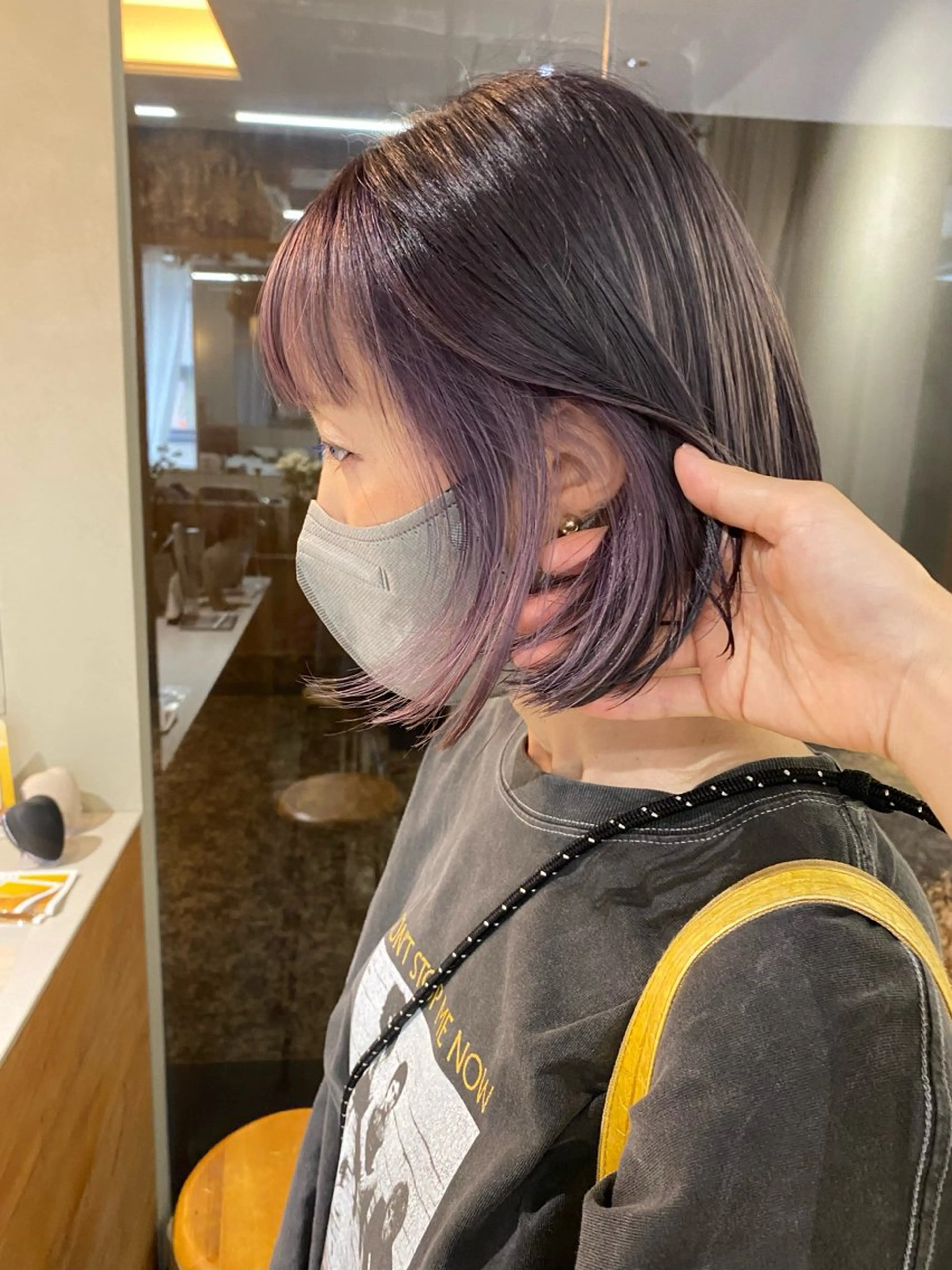 ショート ミストバング カット ヘアカラー トリートメント erika /韓国ヘアのヘアスタイル