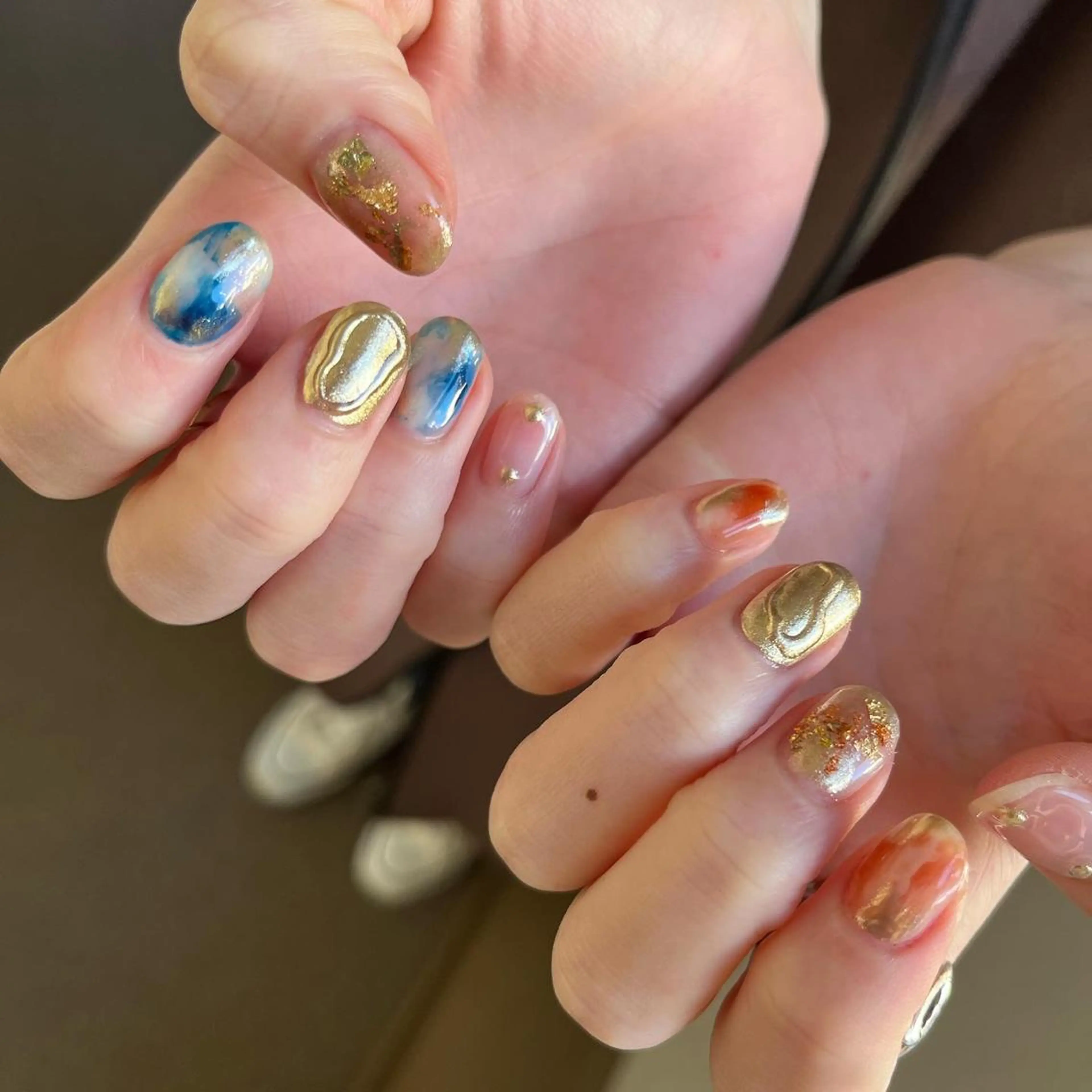 ネイル ミラーネイル ニュアンスネイル nail studio namm.所属・namm.🍒✨ Fuka🧡のネイルデザイン