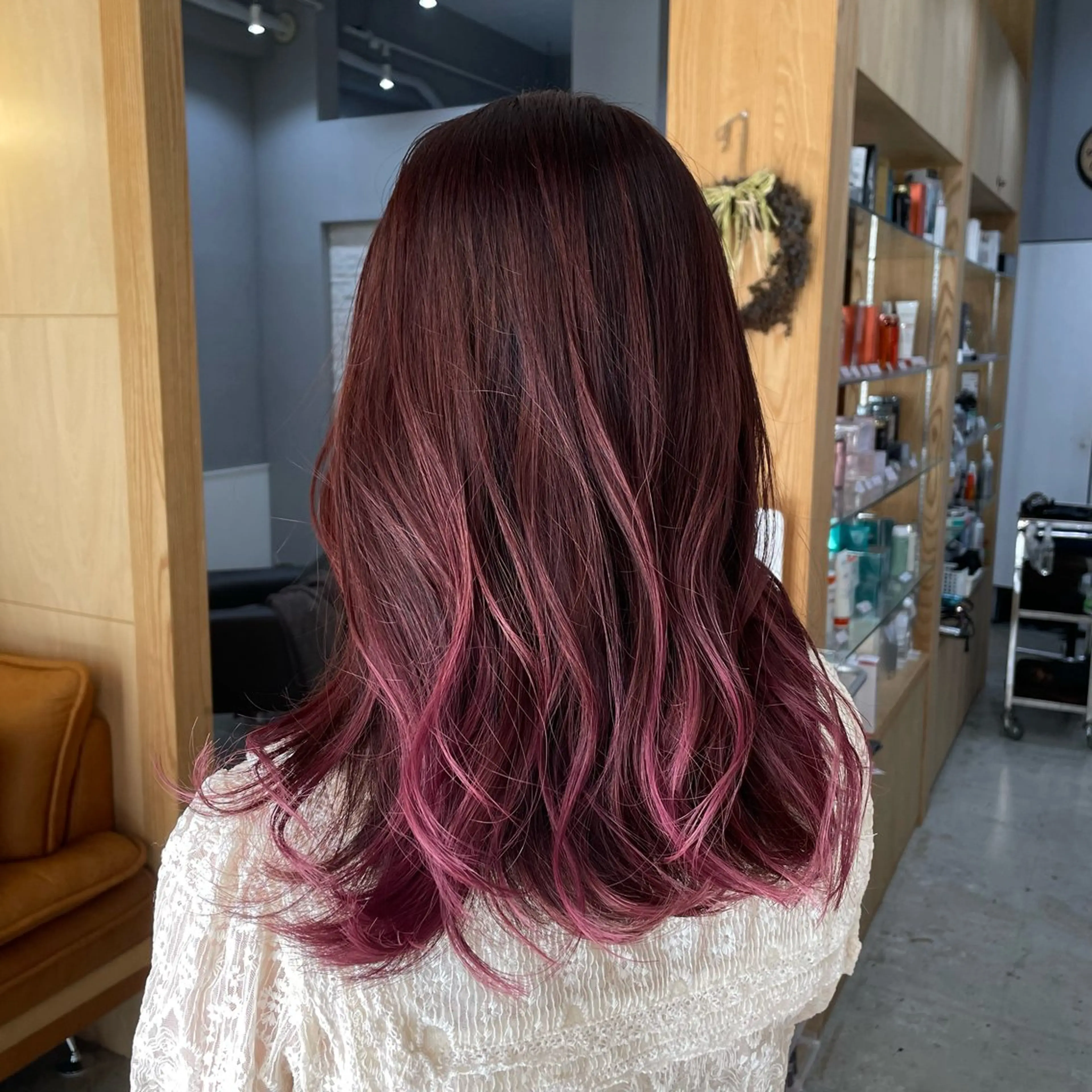 ミディアム カラー ブリーチ miloc かおりのヘアスタイル