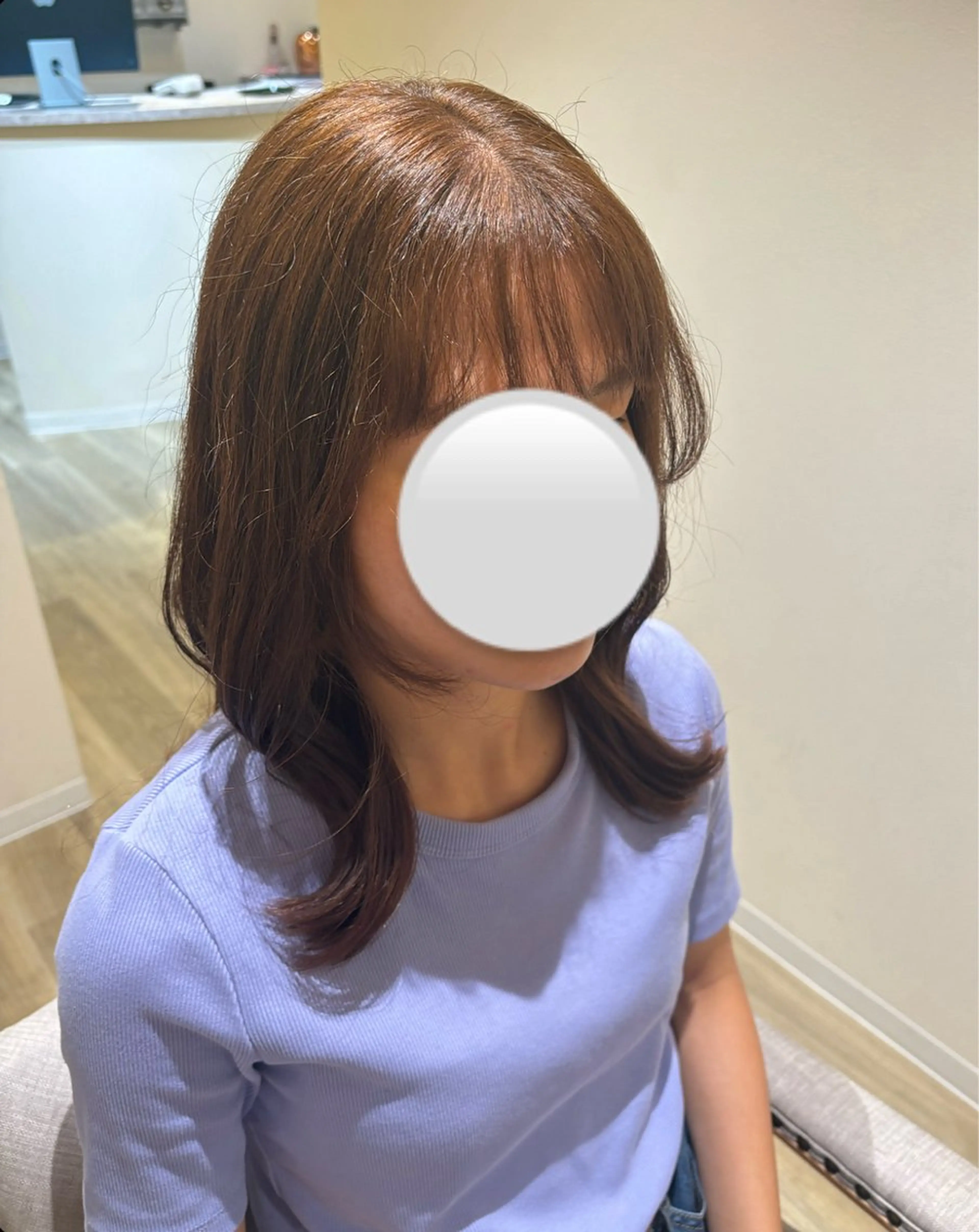 ミディアム 韓国風ヘア 中田 渚のヘアスタイル