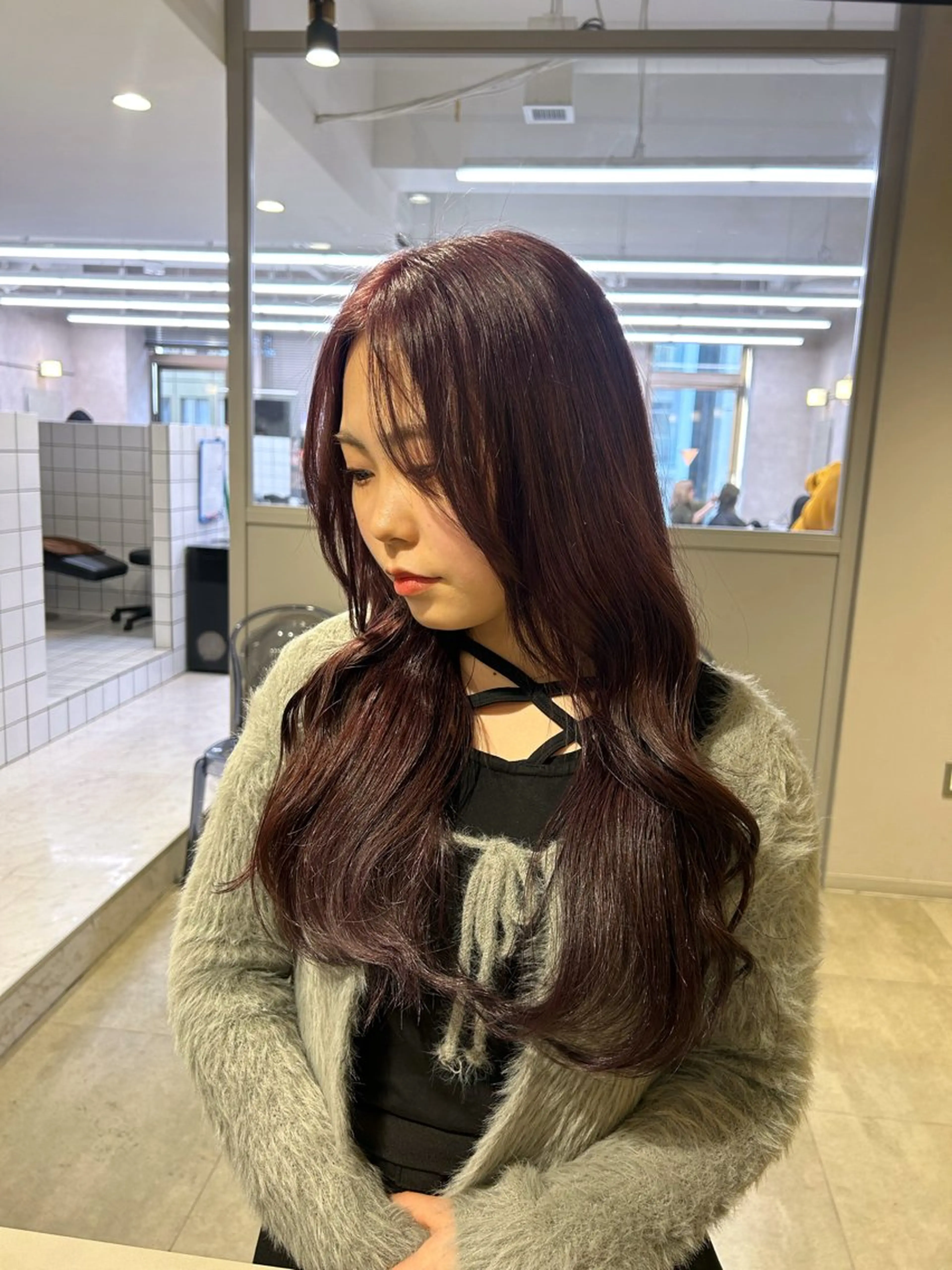 カラー 透明感ベージュ🤎 ナチュラルレイヤーのヘアスタイル