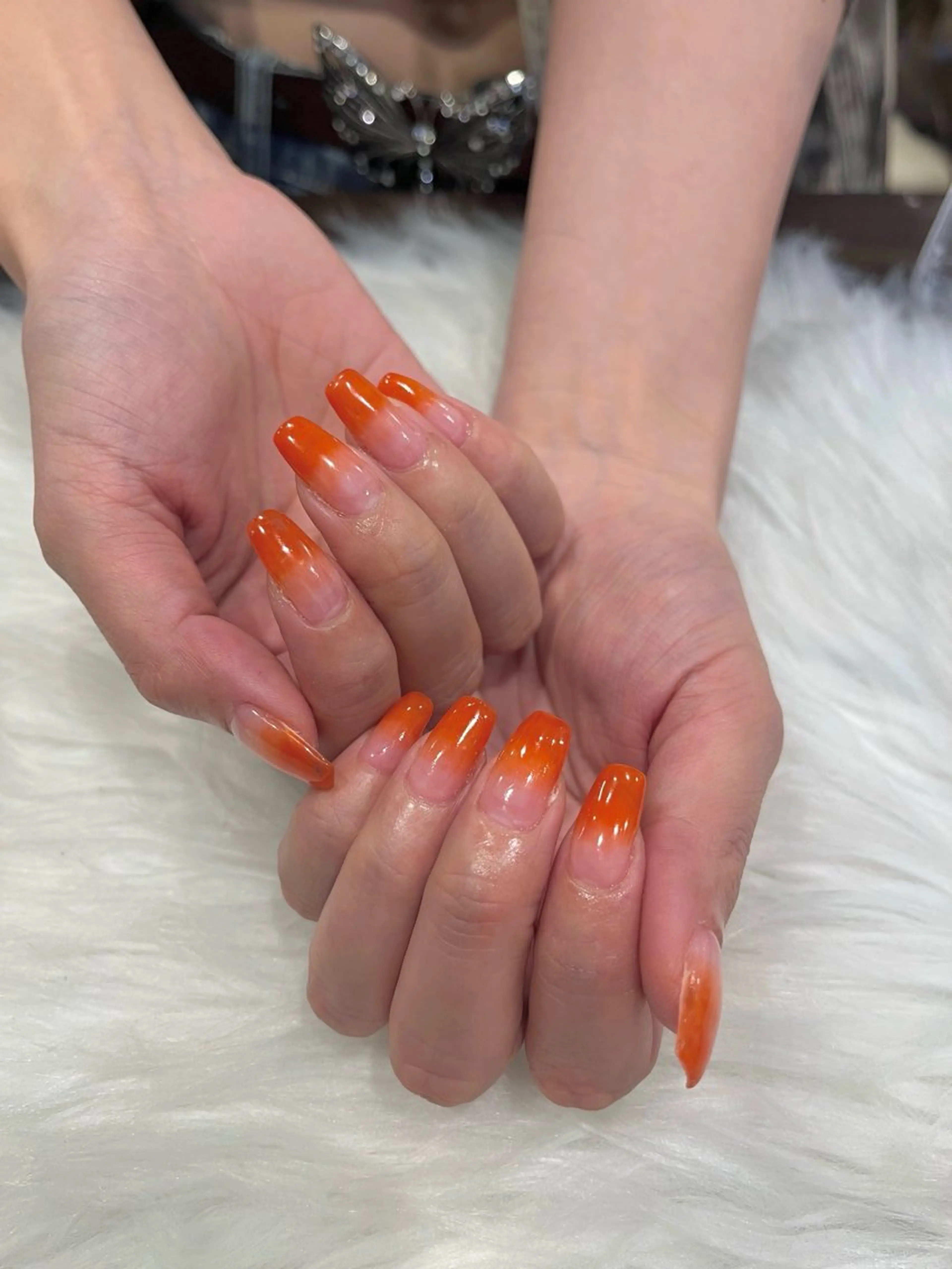 ネイル グラデーション オレンジ Nobady_ Kotonoのネイルデザイン
