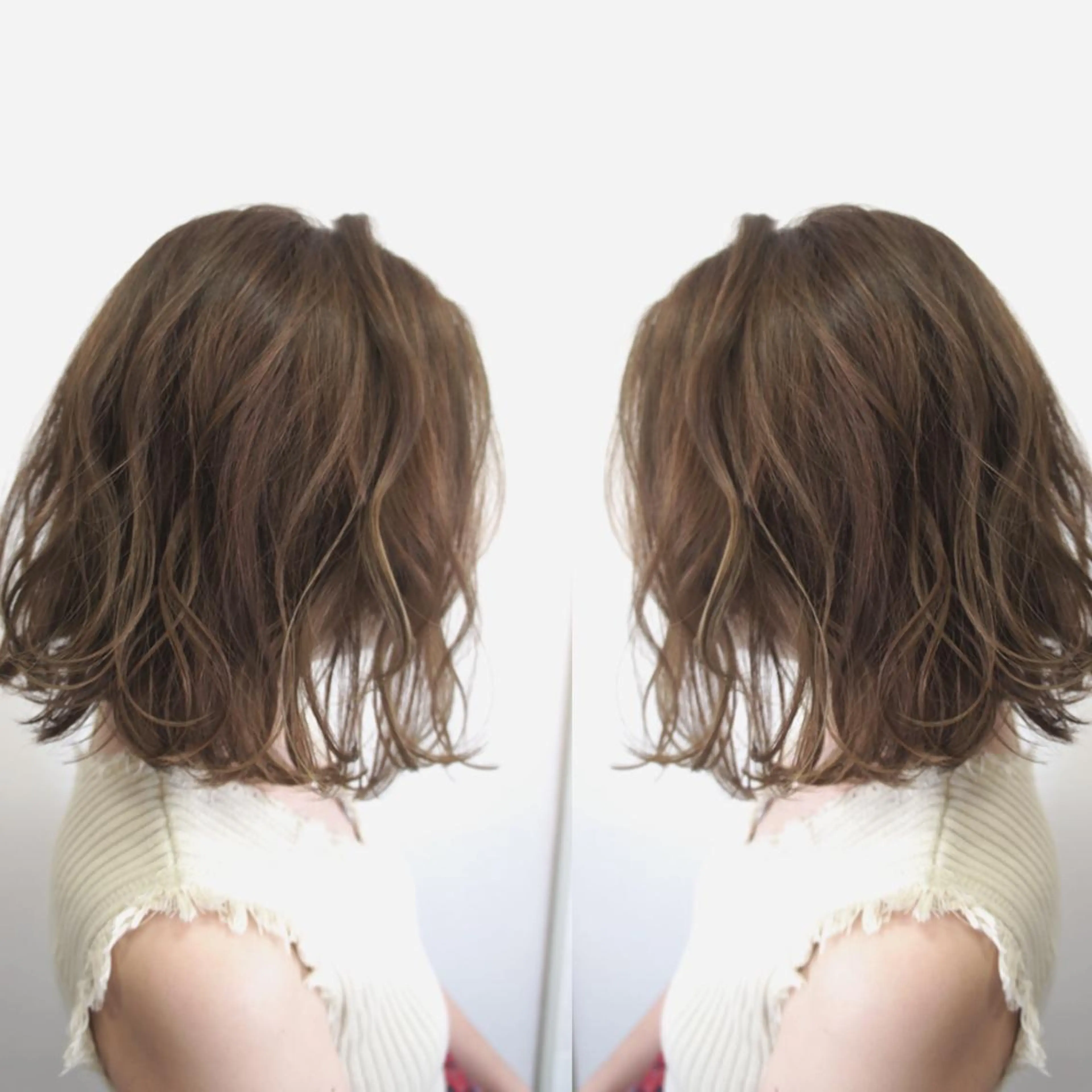 ミディアム 山本 茉希のヘアスタイル