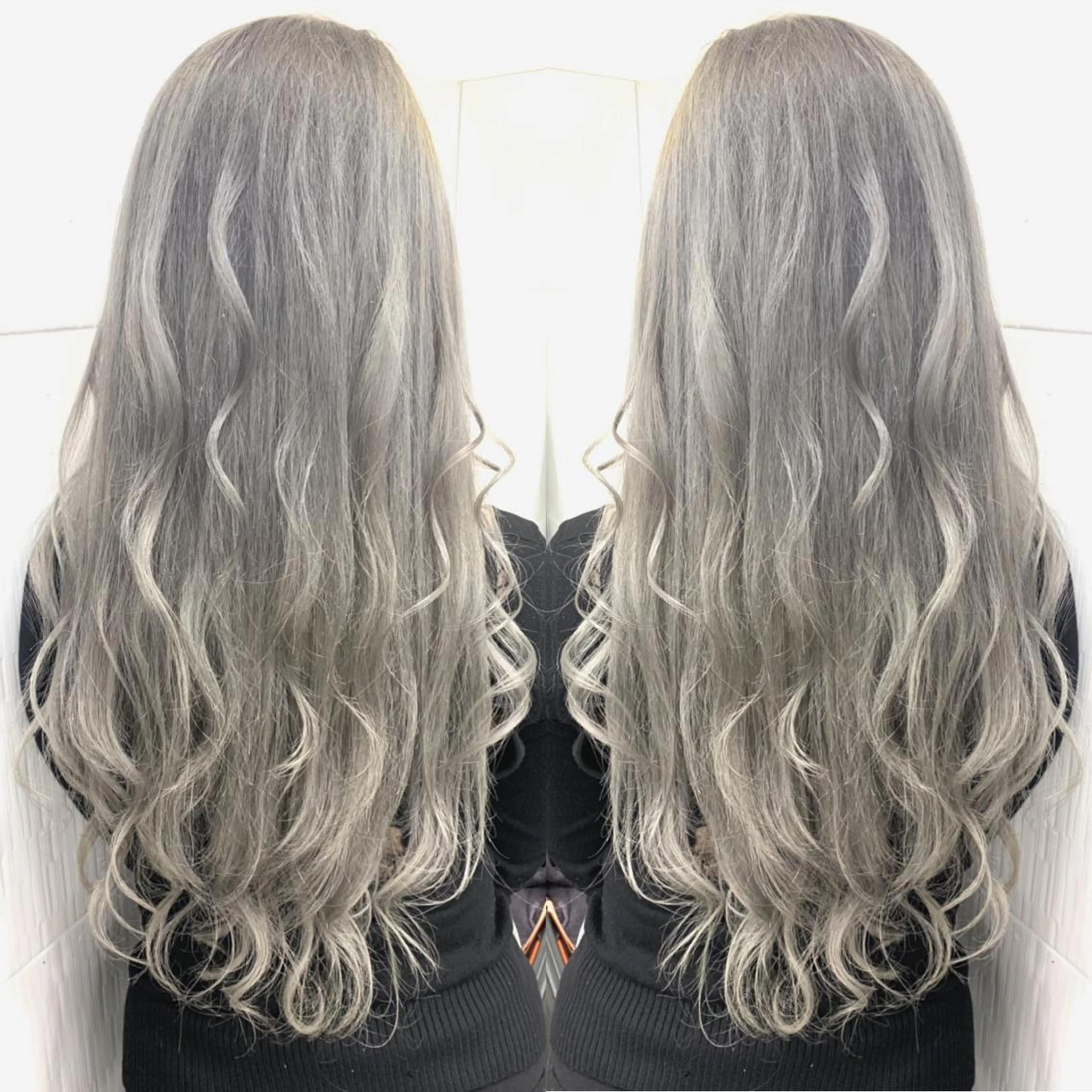 セミロング カラー アディクシーカラー ブリーチ ケアブリーチ イルミナカラー Merci メルシー 福岡、今泉のヘアスタイル