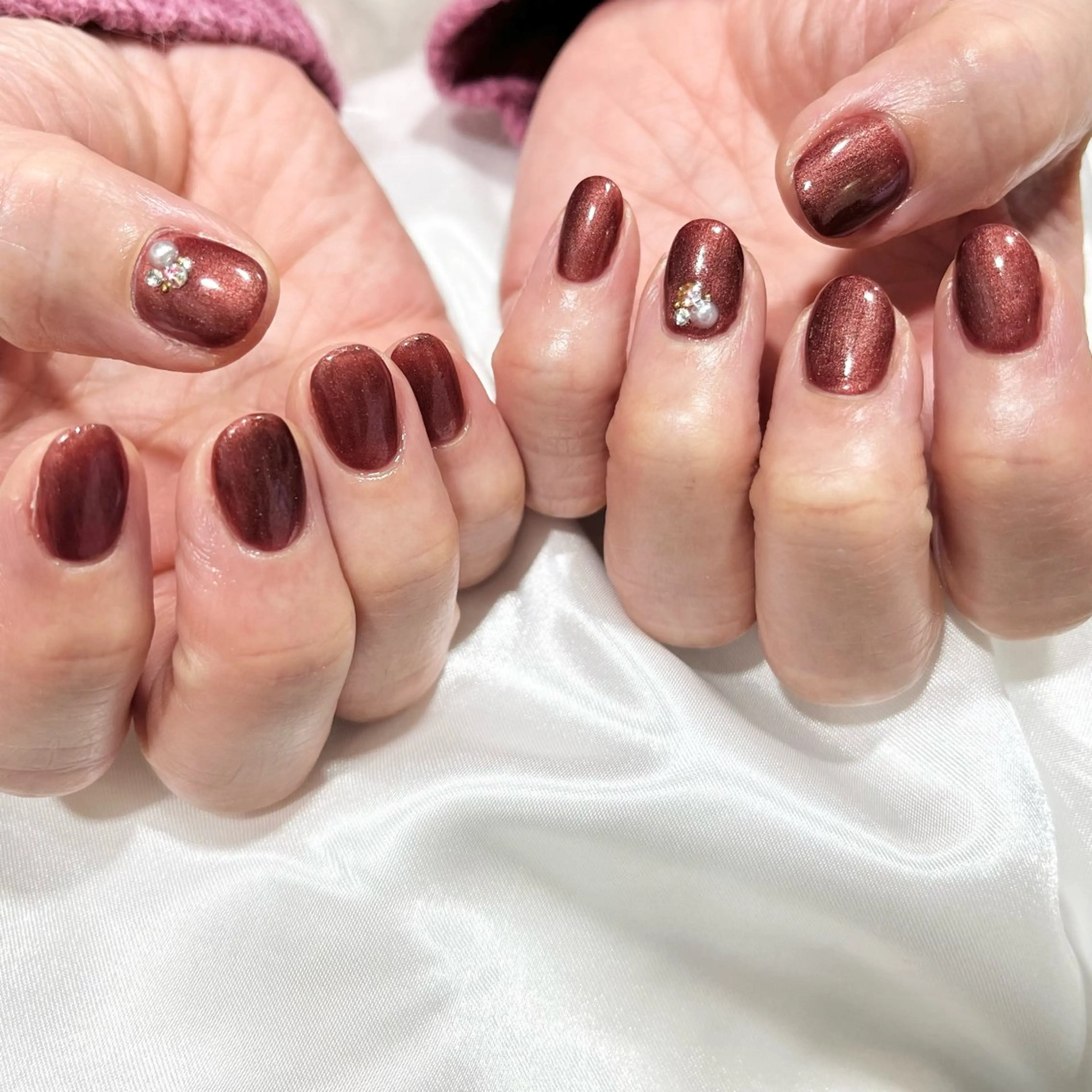 ネイル ボルドー ハンドネイル フットネイル nailsister ただのネイルデザイン