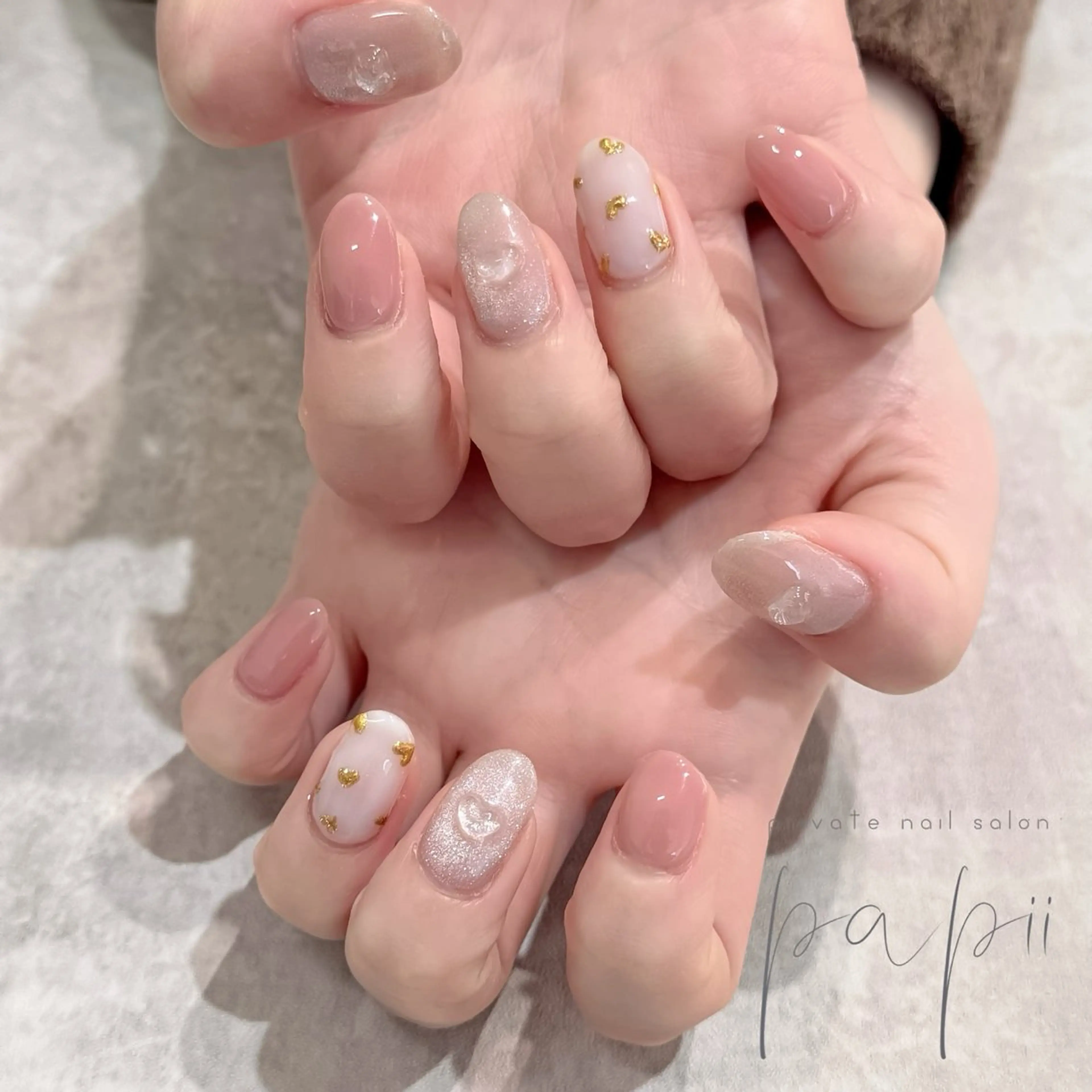 ネイル ジェルネイル シンプルネイル ソフトジェル ハンドネイル private nail salon papii所属・papii☆ kurodaのネイルデザイン