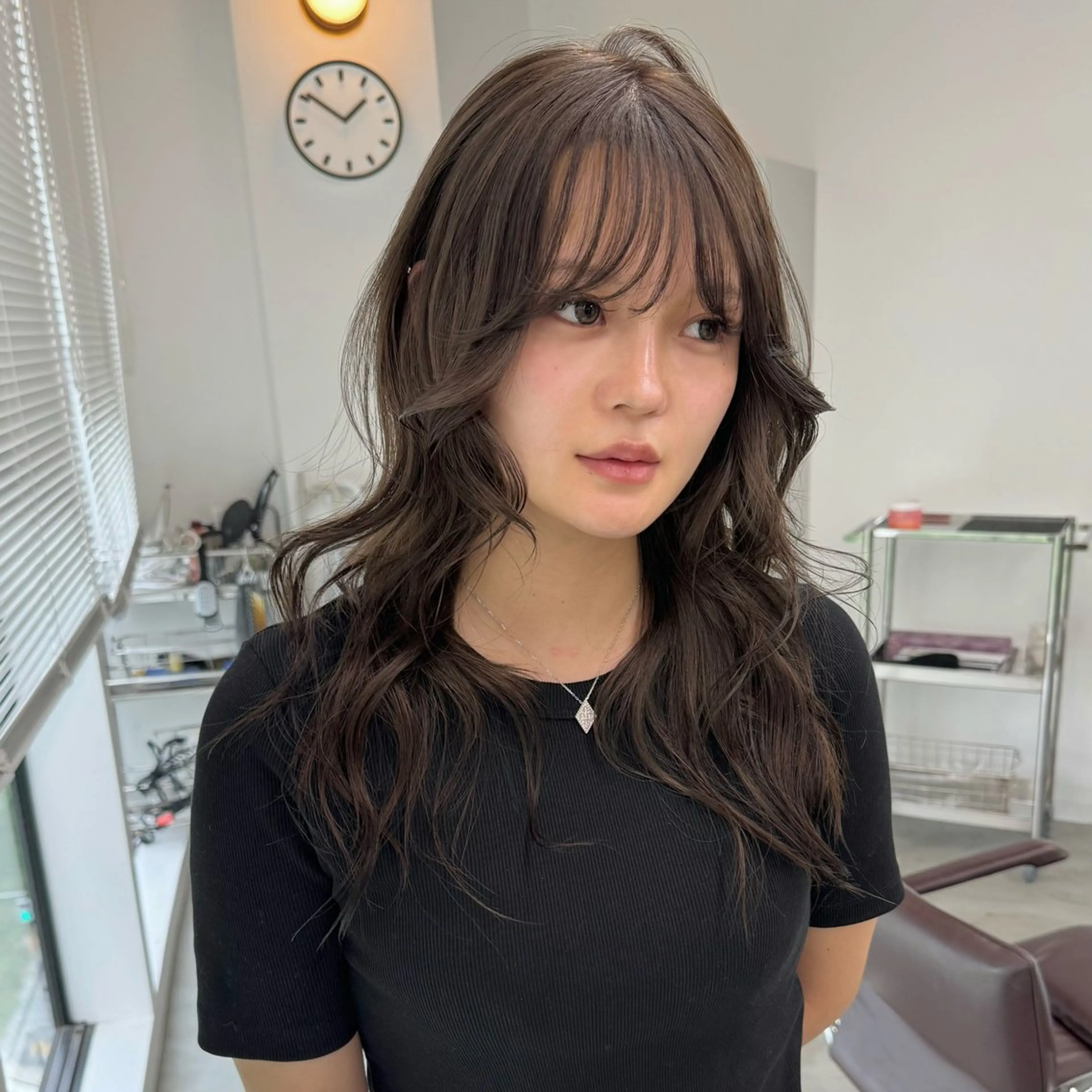 ロング カラー カット ヘアカラー トリートメント 透明感ワンカラー梅田 ダブルカラー/川上のヘアスタイル