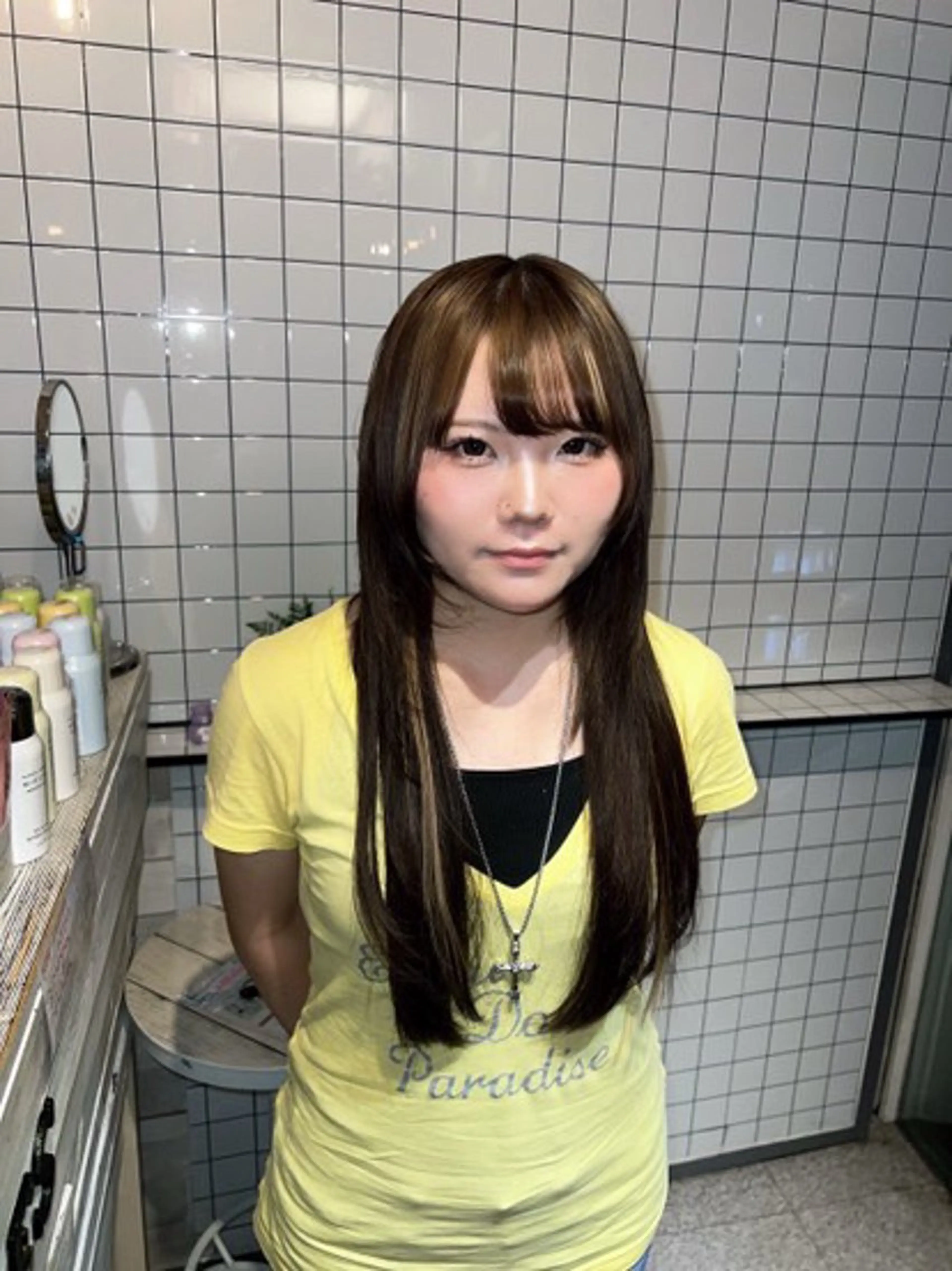 ロング エクステ ハイライト エクステ 個性的カラー ☆≡ねねのヘアスタイル