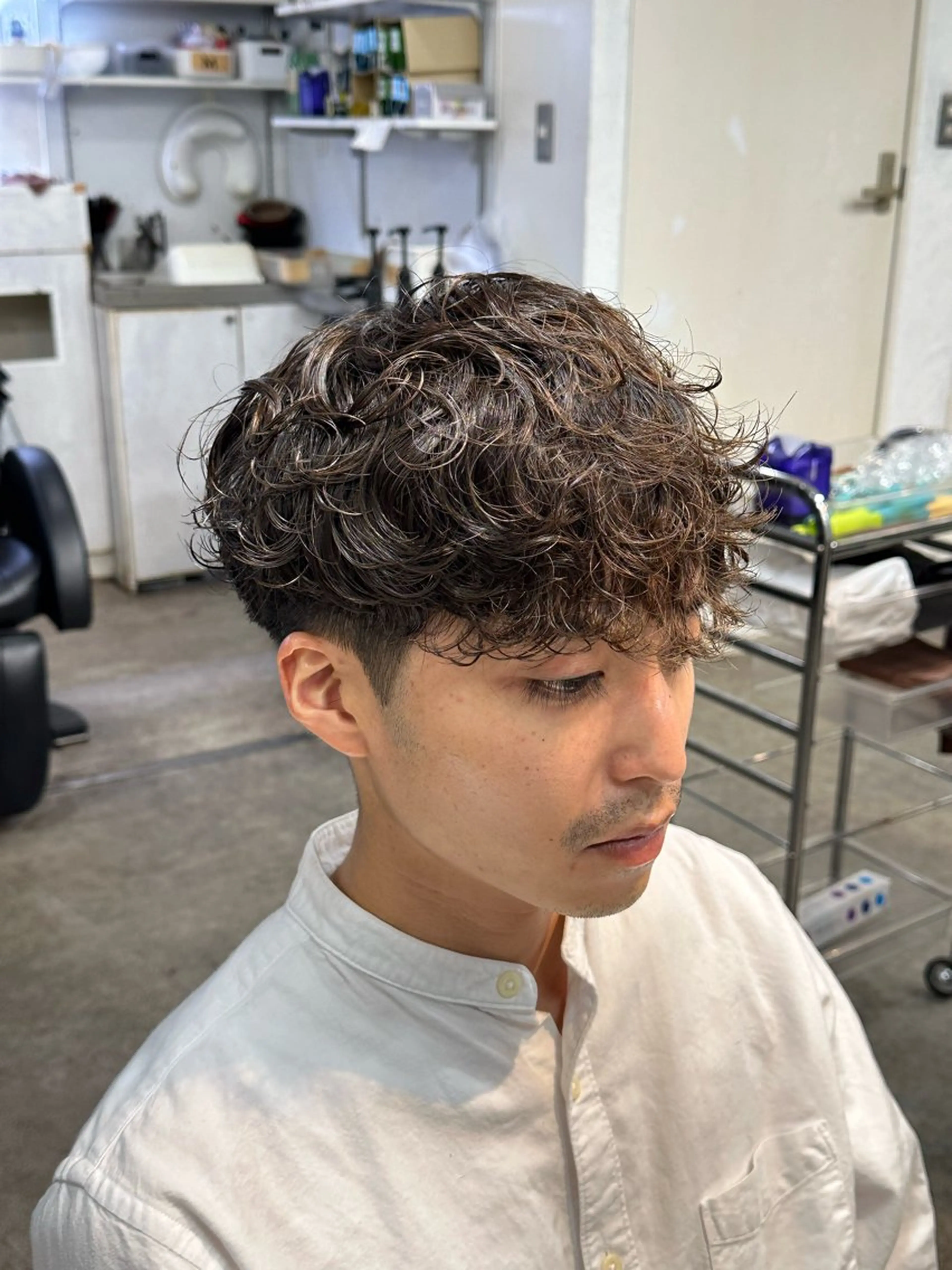 パーマ メンズ カット パーマ fifth men's原宿所属・fifth/原宿/ シャドウパーマ/カズのヘアスタイル