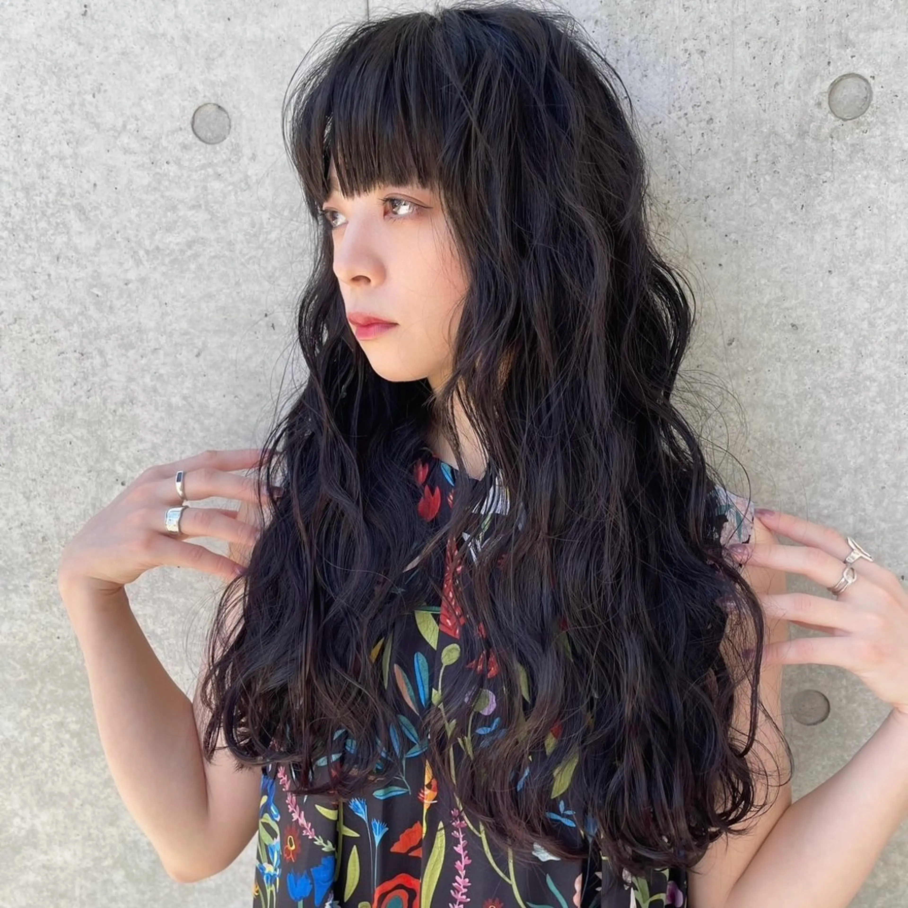 ロング パーマ Mizobe misakiのヘアスタイル