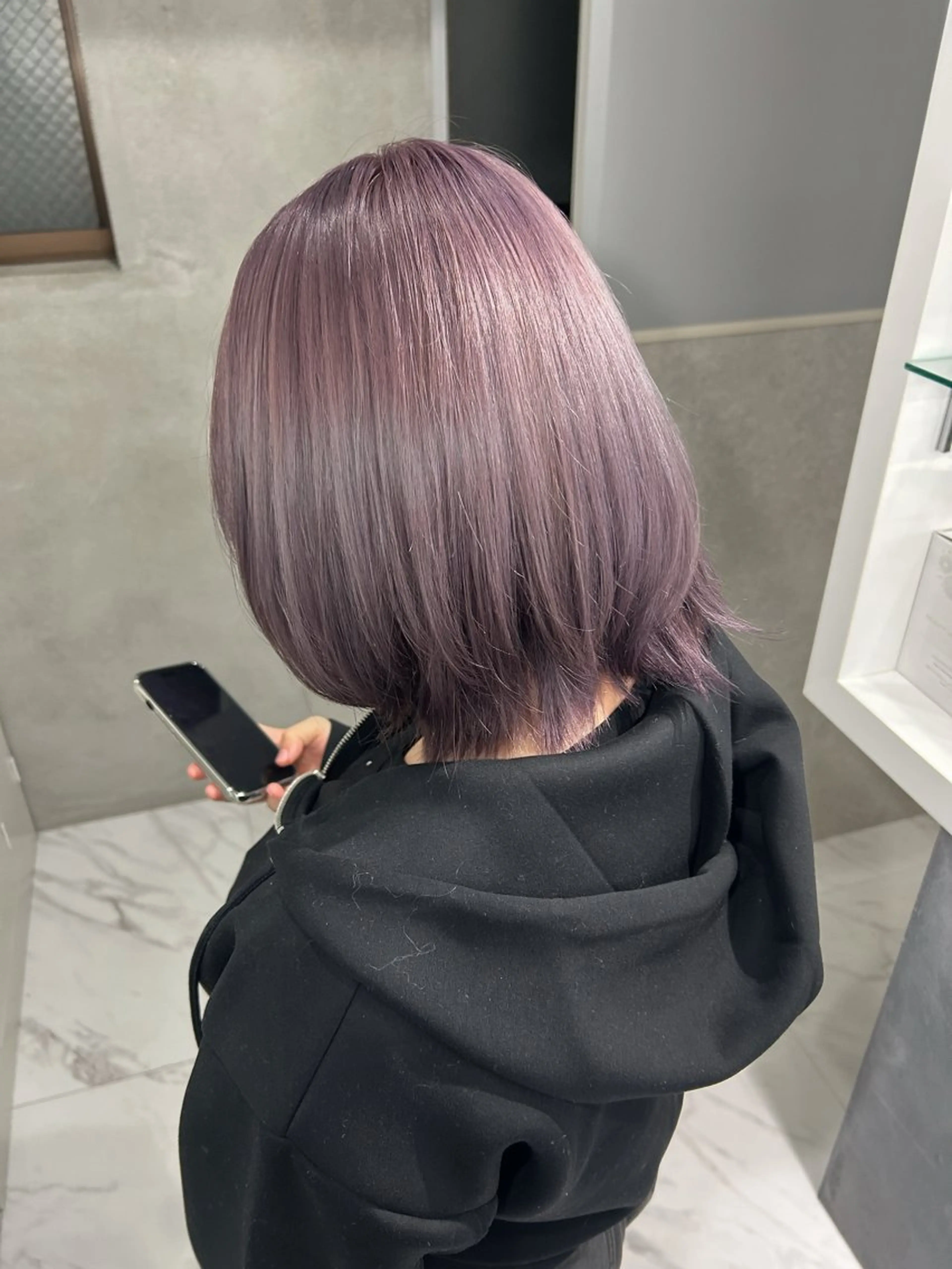 カラー グレージュ ヘアカラー ️💜akari💜 ハイトーン/レイヤーのヘアスタイル