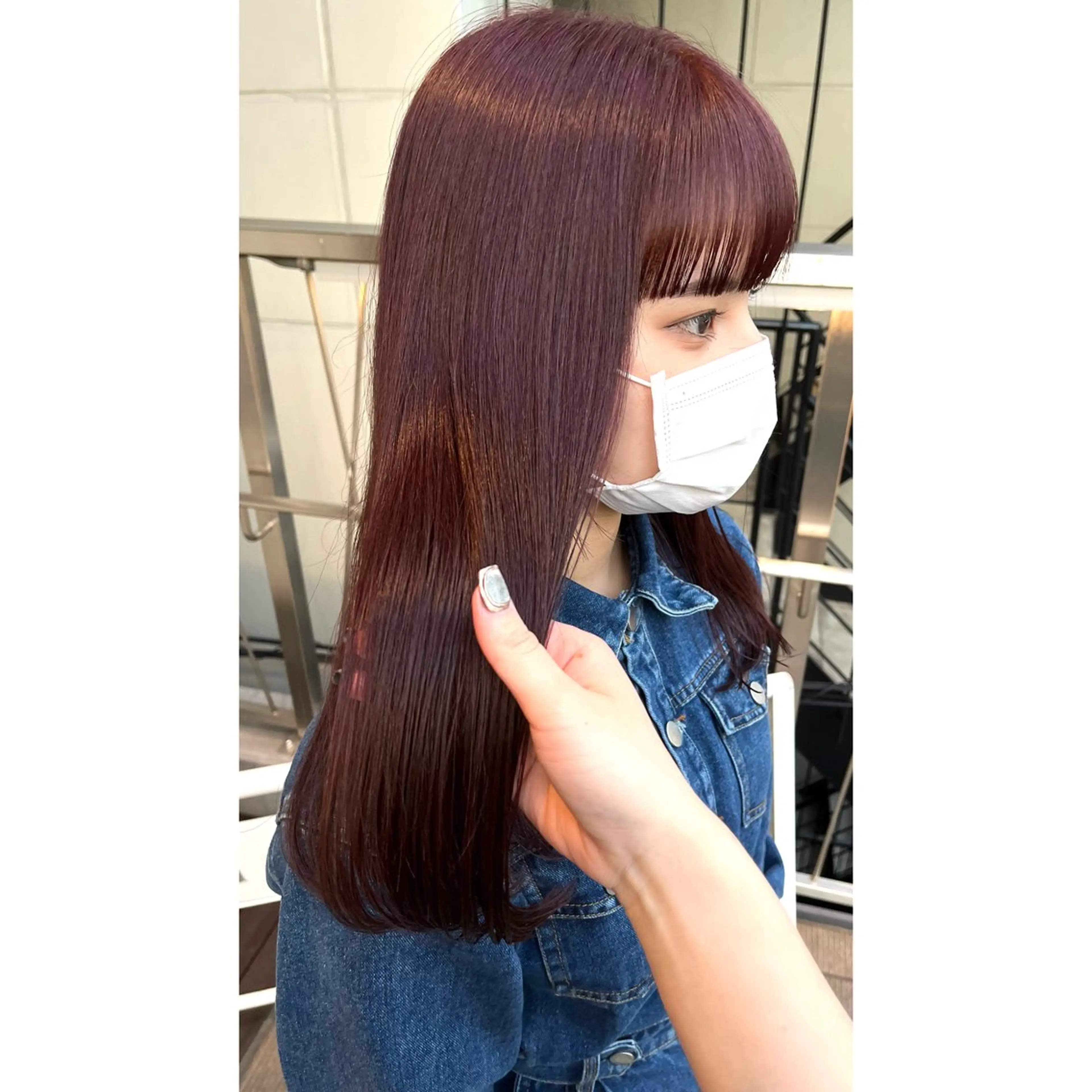 セミロング カラー 縮毛矯正 梅田/髪質改善カラー ❄︎ mikiのヘアスタイル