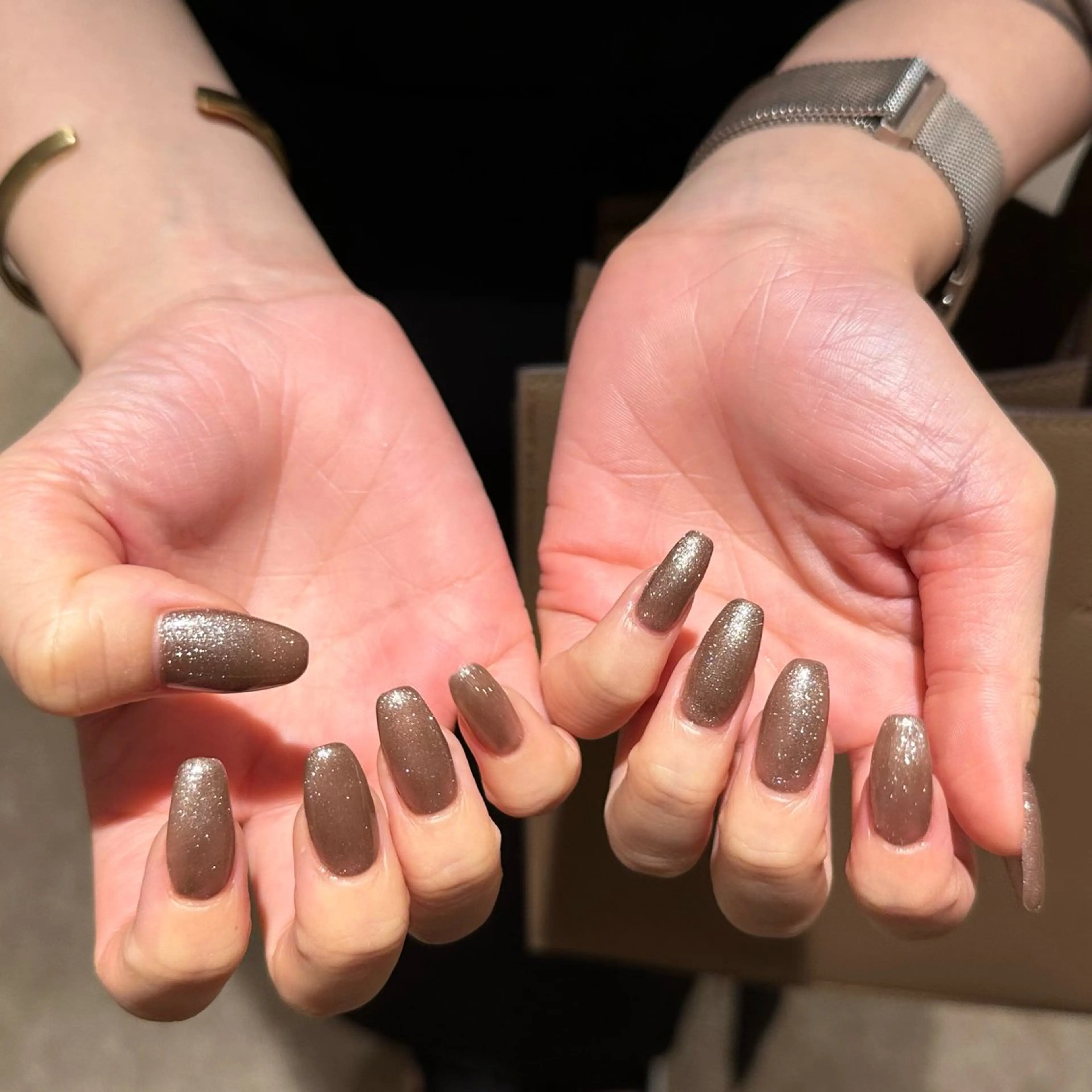 ネイル ラメ(グリッター) ワンカラーネイル scré as Ételのネイルデザイン