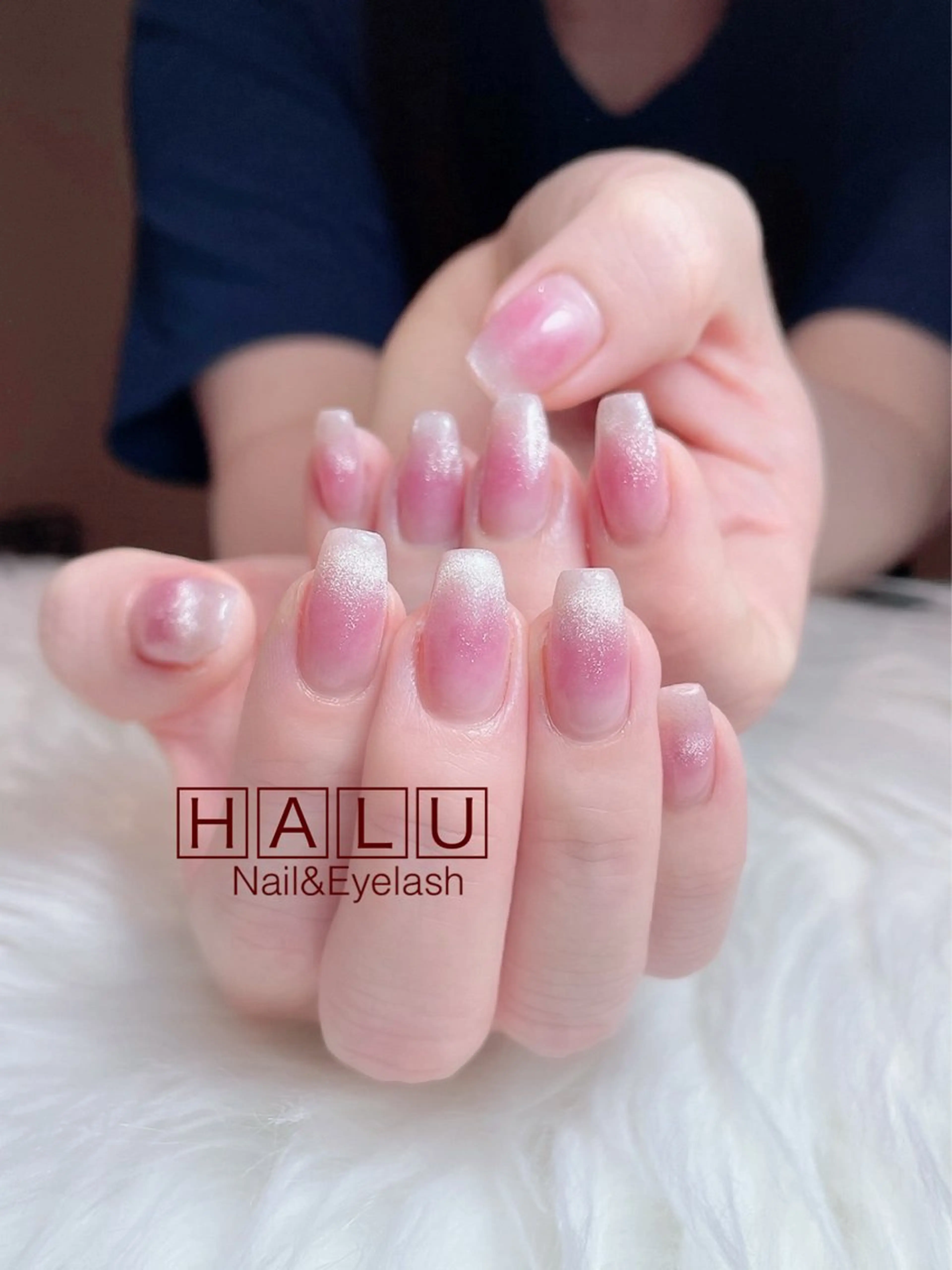 ネイル チークネイル グラデーション マグネットネイル HALU ハルのネイルデザイン