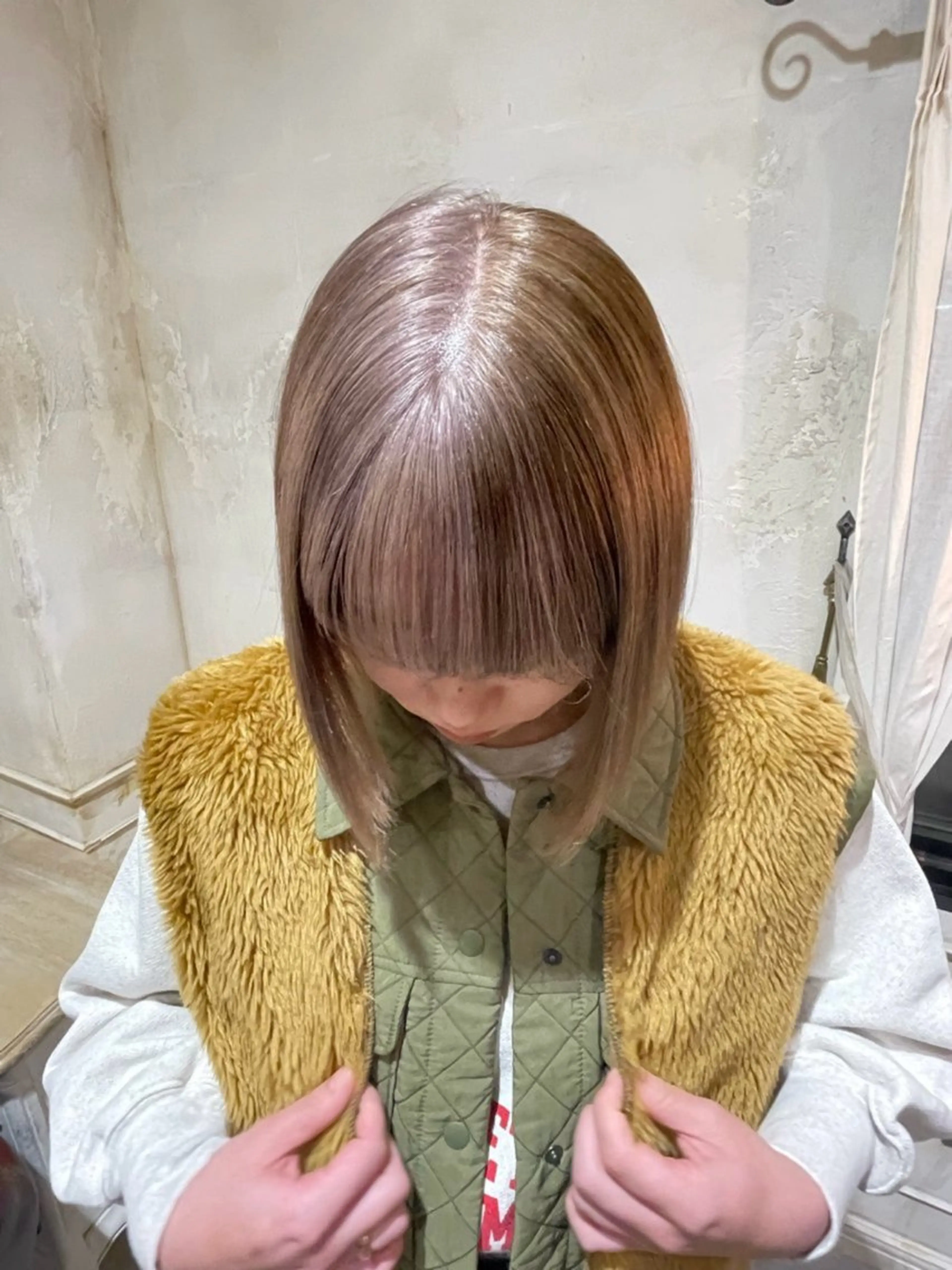 ミディアム カラー 笹原 叶のヘアスタイル