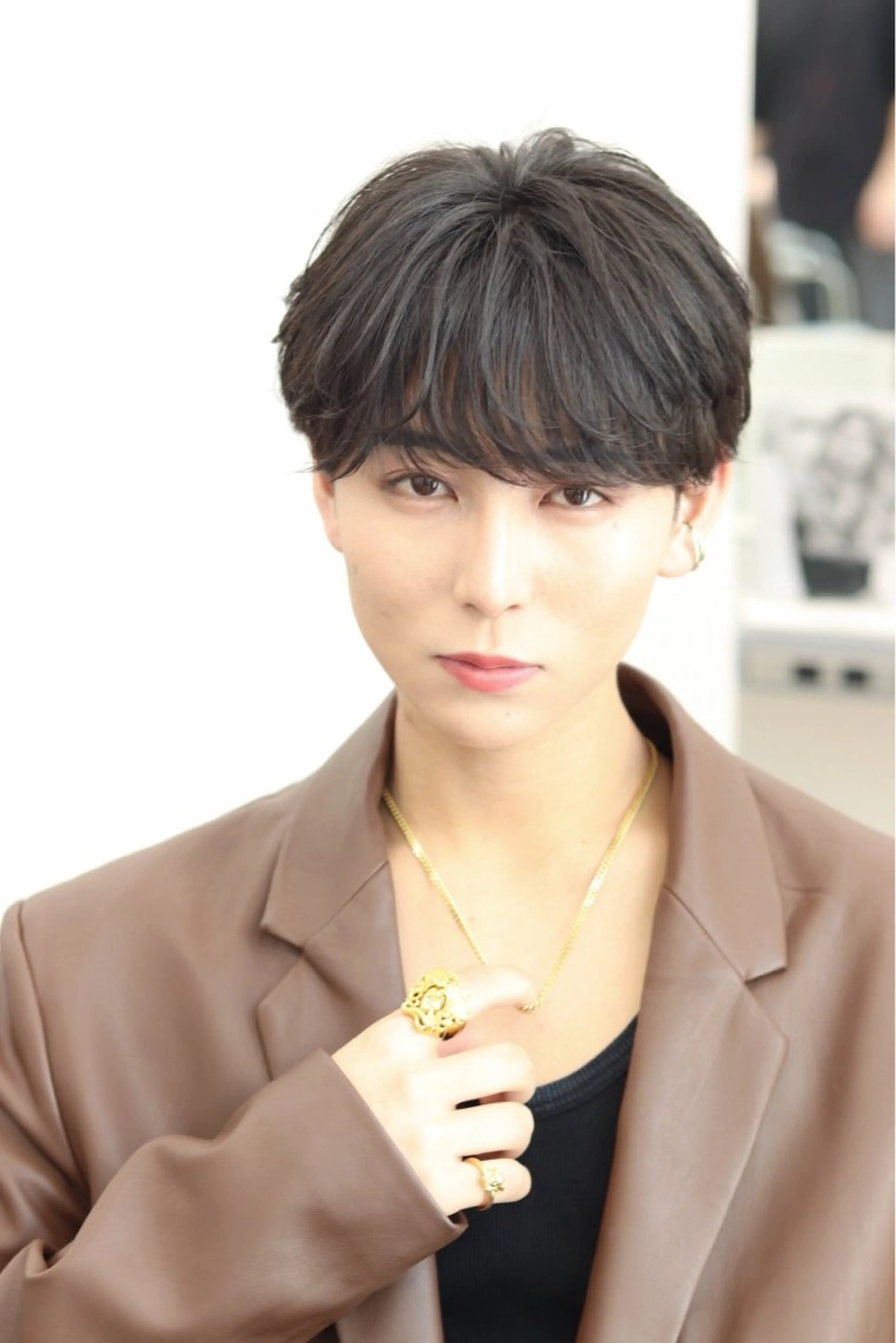 ミディアム パーマ メンズ カット トリートメント シースルーマッシュ/ メンズ/KYOHEIのヘアスタイル