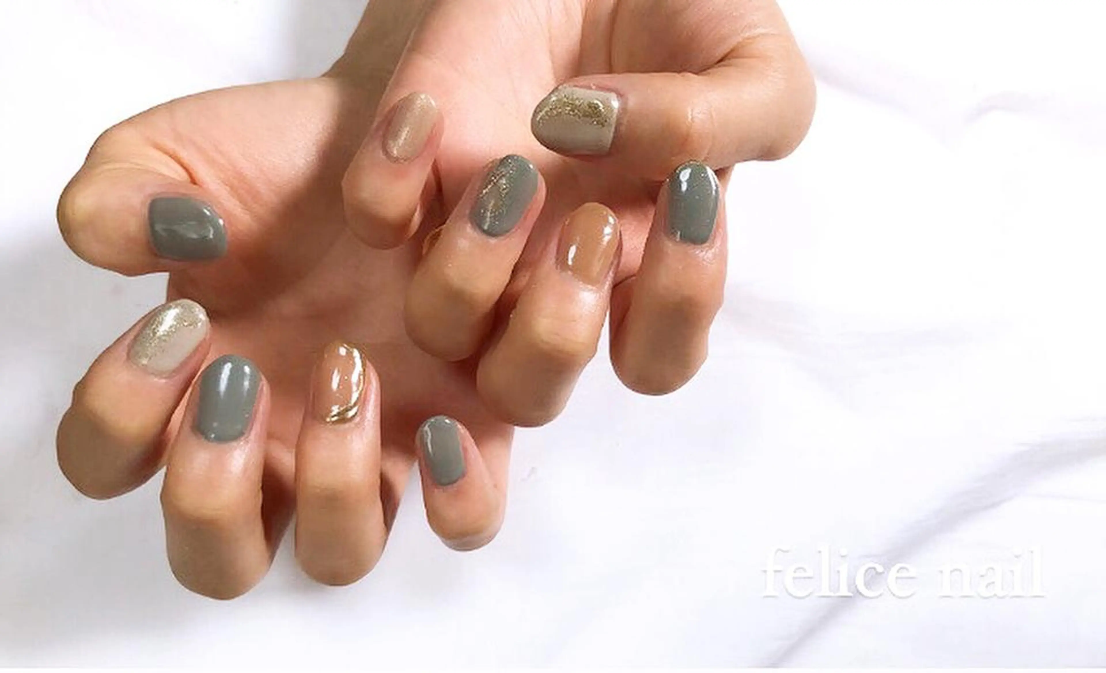 ネイル ブルー オフィスネイル felice nailのネイルデザイン