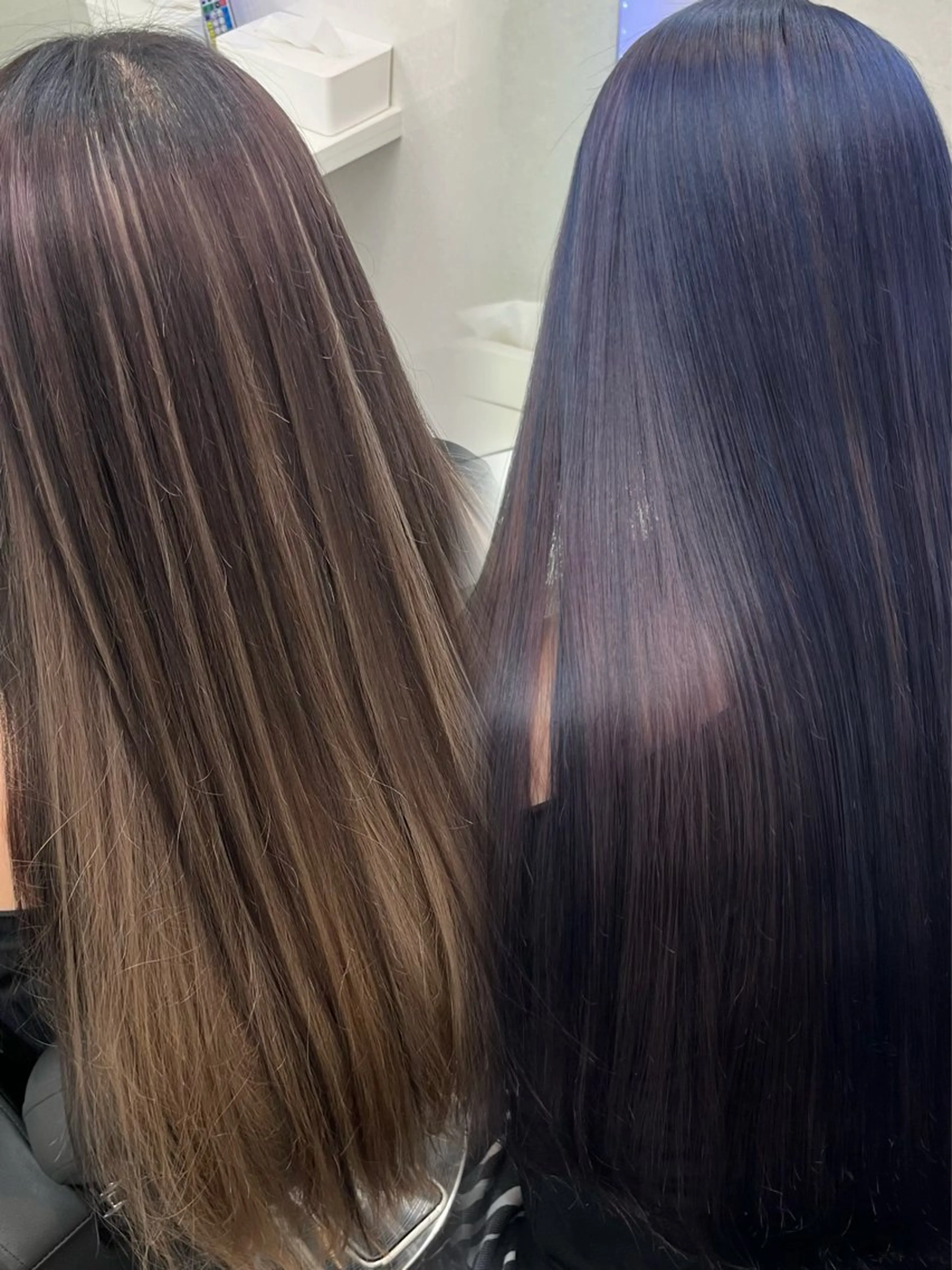 ミディアム カラー アッシュ ブリーチ ブルーカラー ブルーアッシュ ブルーラベンダー ヘアカラー トリートメント ハイトーン/ 髪質改善/上質艶髪のヘアスタイル