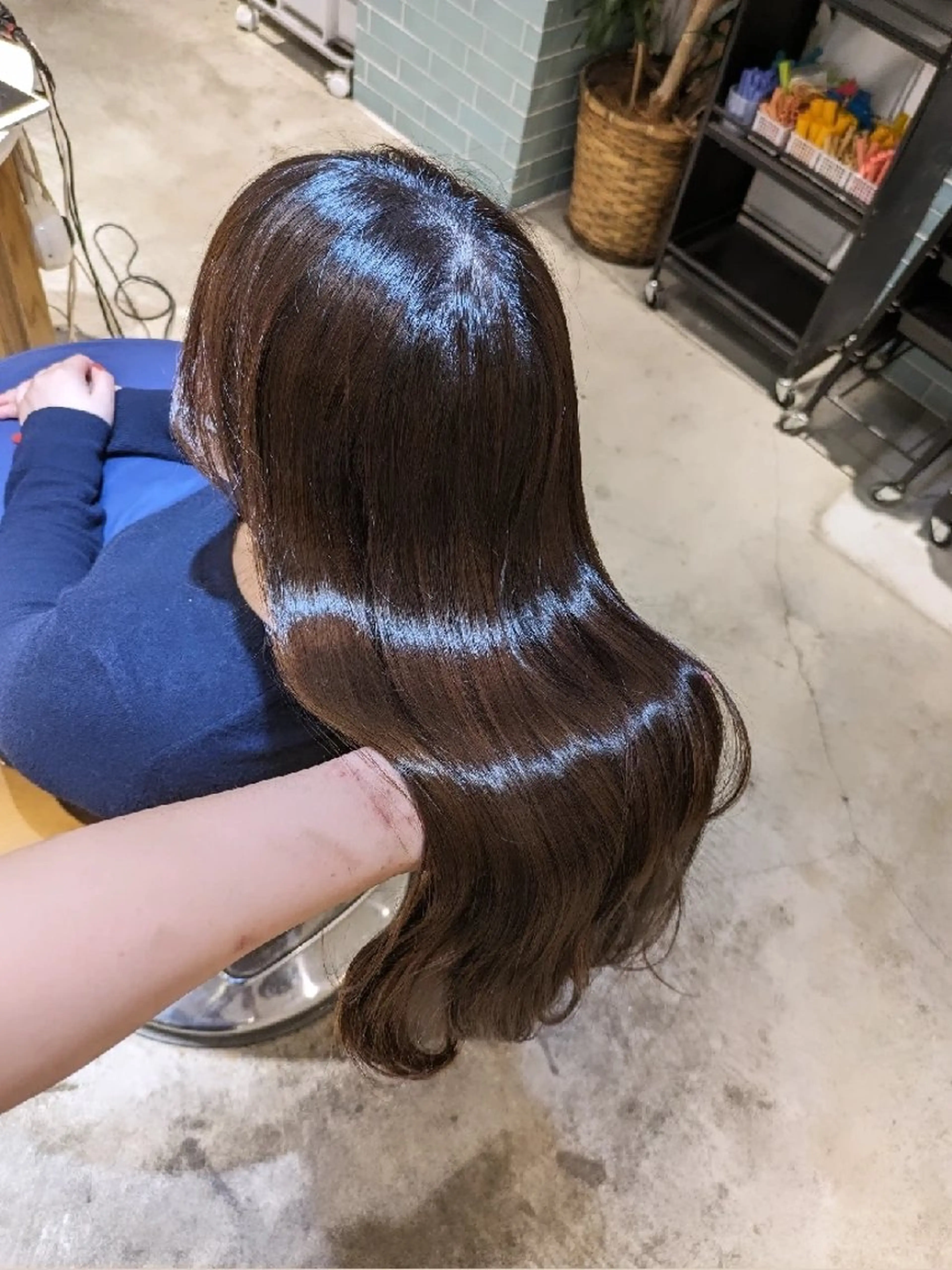 ロング カット ヘアカラー トリートメント 縮毛矯正/レイヤー 💎やまもとちひろのヘアスタイル