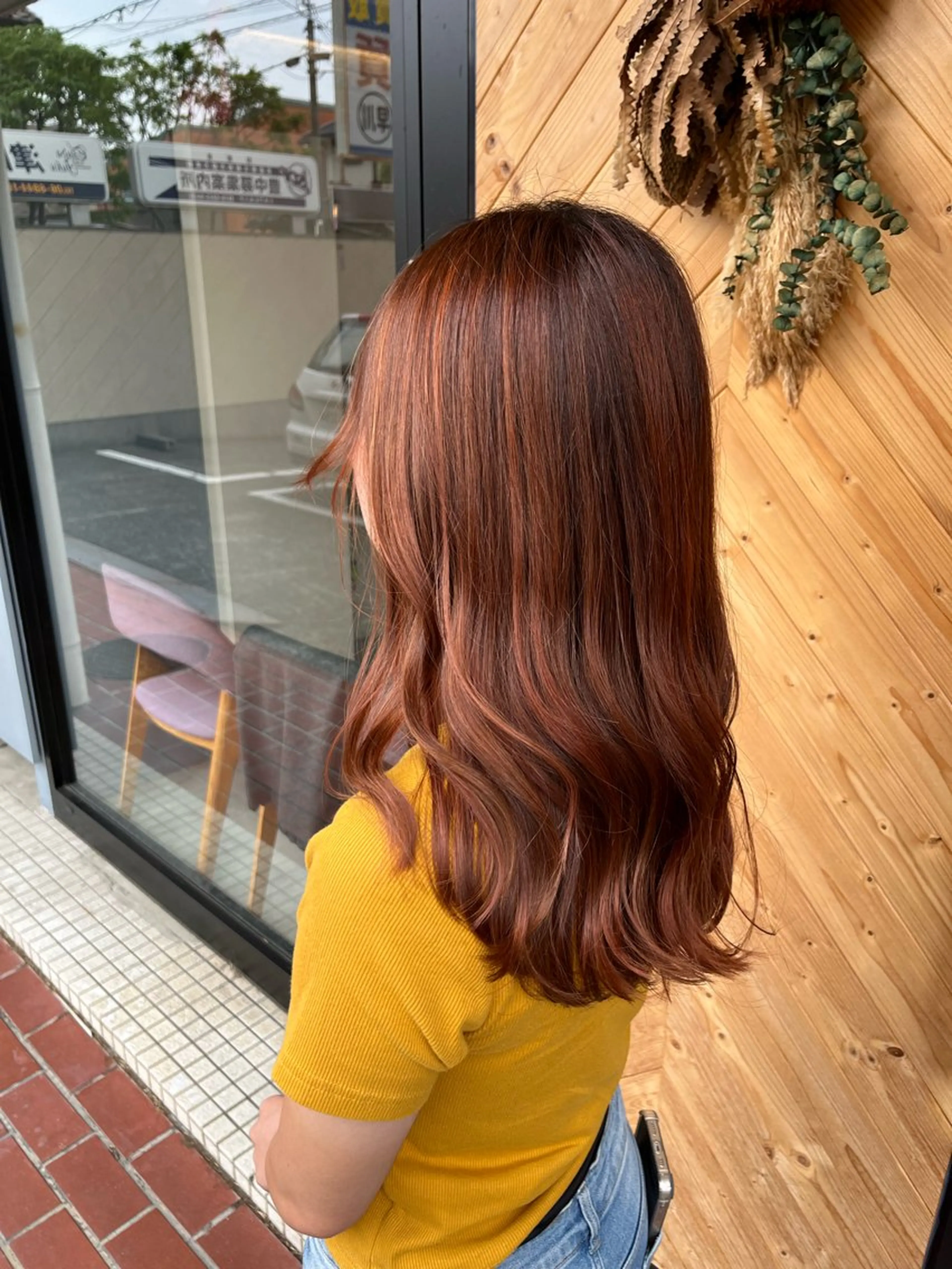 セミロング ハイライト 丹田 龍輔のヘアスタイル