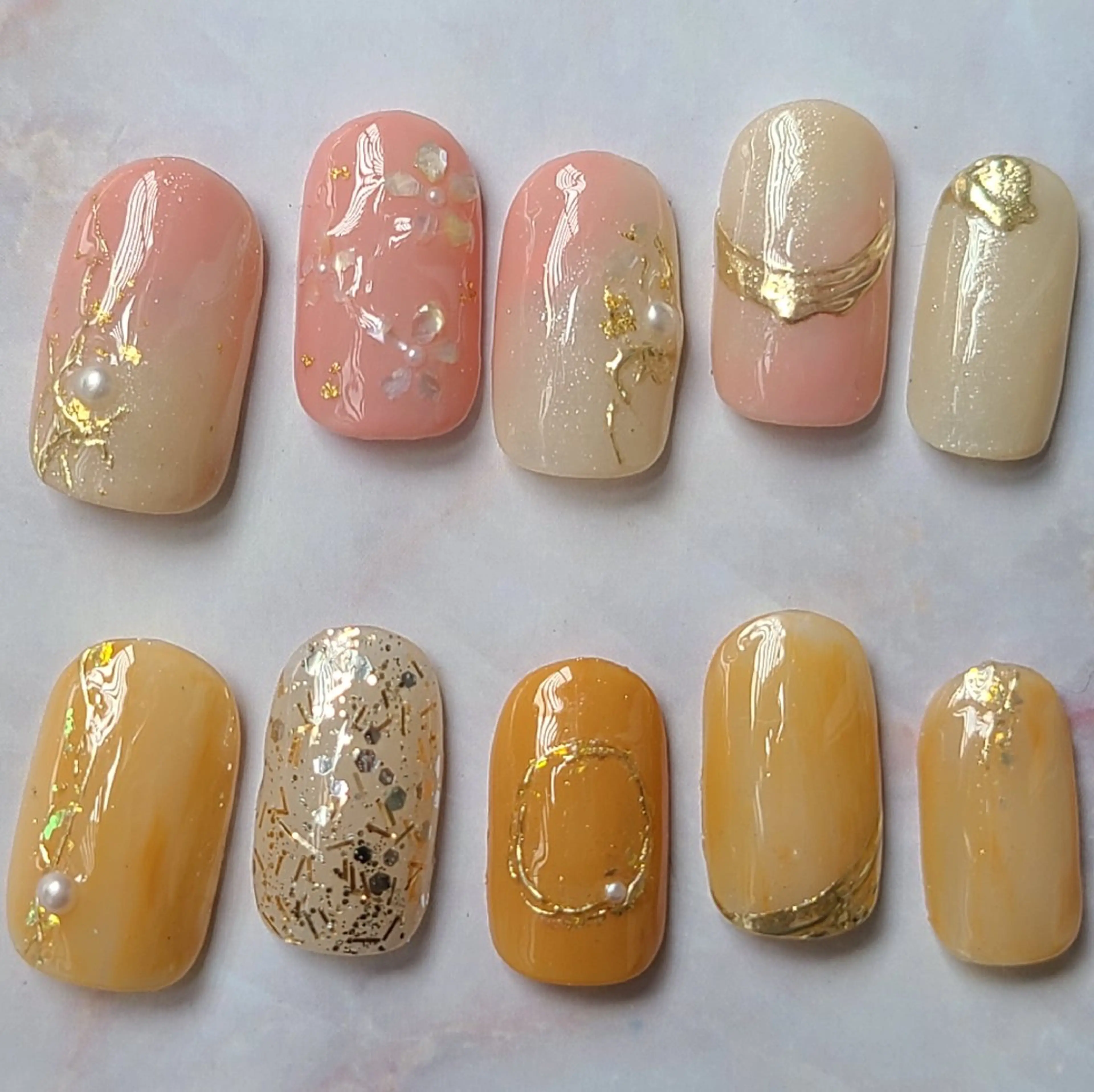 ネイル アートネイル ジェルネイル パラジェル ハンドネイル 6RokuHair（ロクヘアー)所属・門川 茉奈美のネイルデザイン