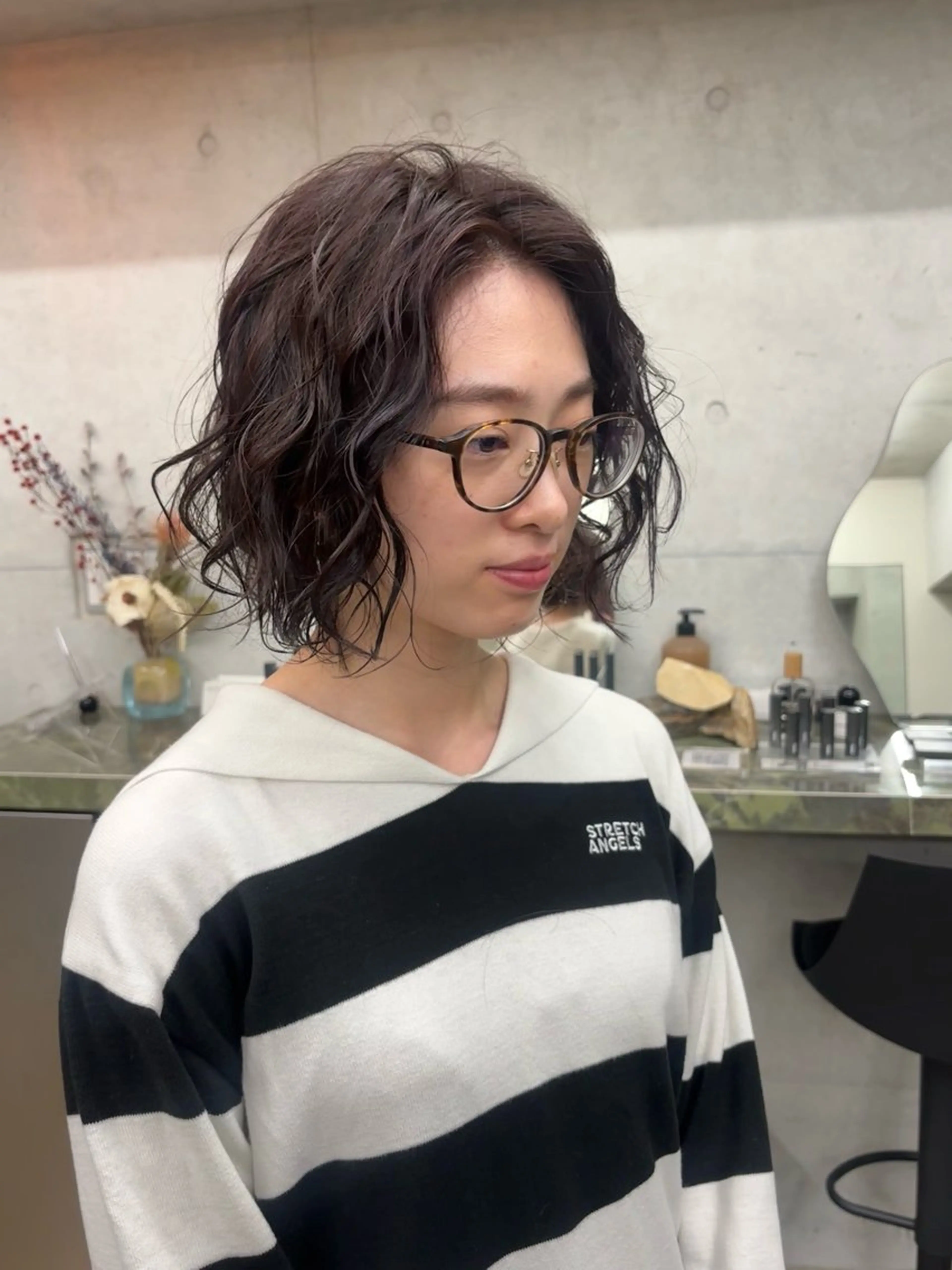 パーマ RIN パーマ/暖色カラーのヘアスタイル