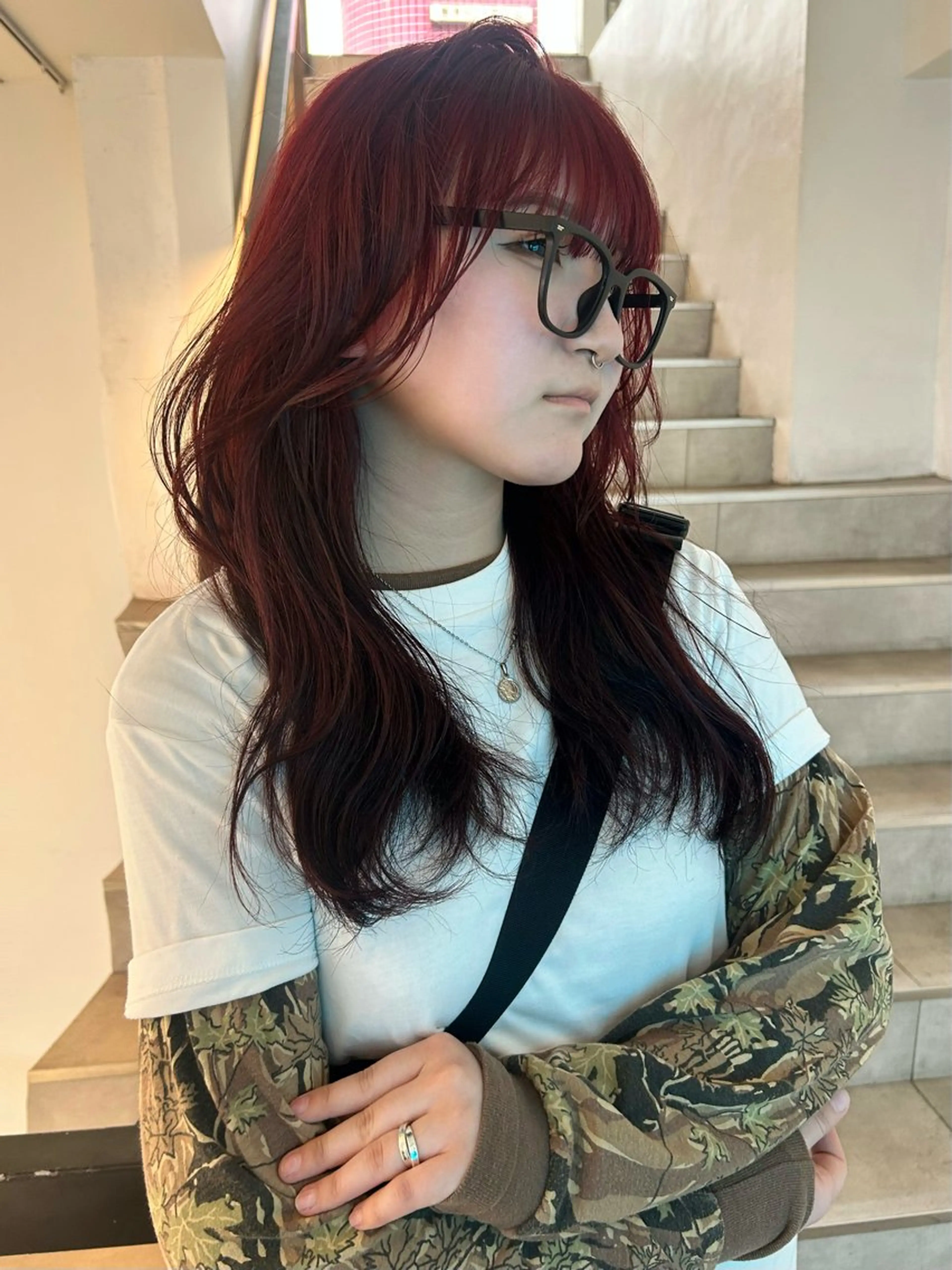 ロング カラー ヘアカラー 🌟暖色系ハイトーン 🌟AIのヘアスタイル