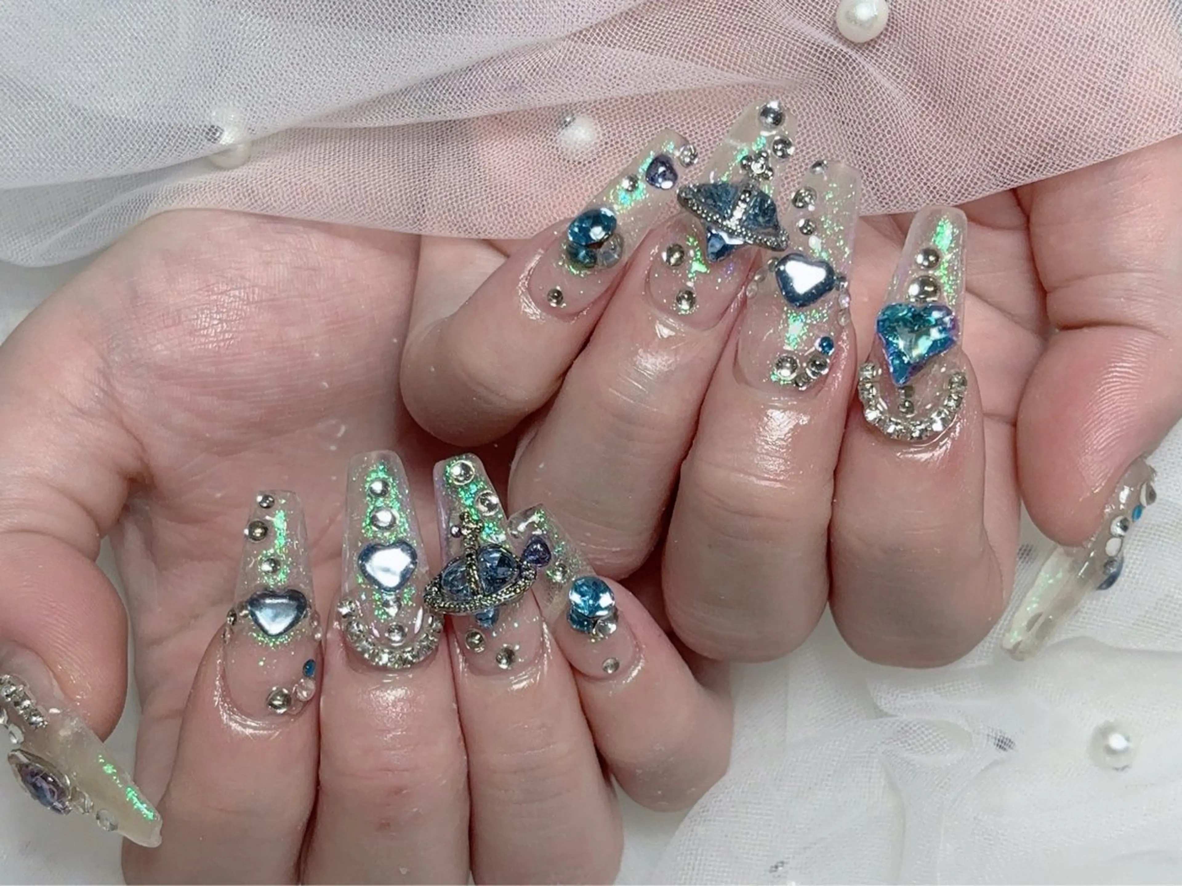 ネイル ハンドネイル エツメ💅 長さだし🎀デザインのネイルデザイン