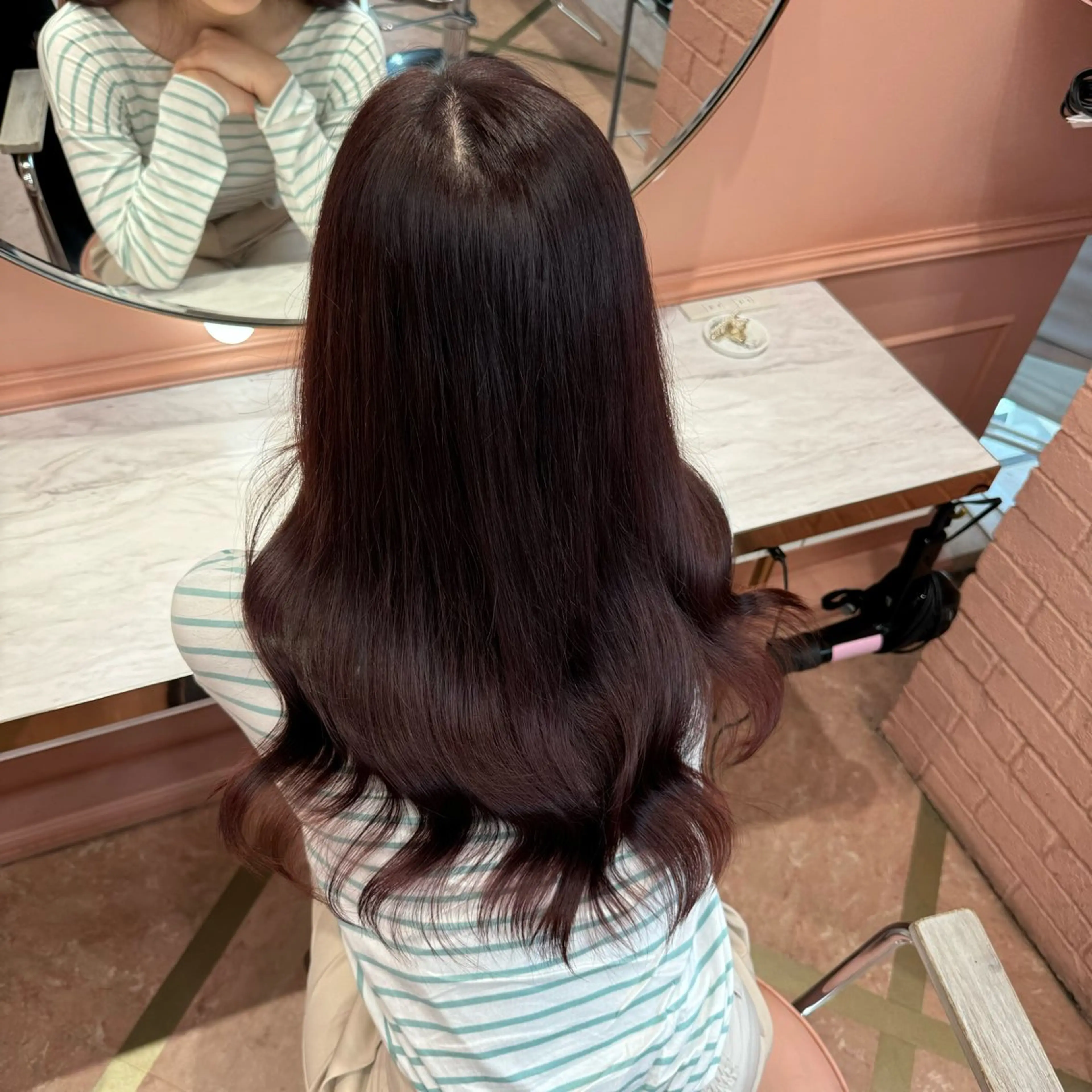 ロング カラー ブラウンカラー ピンクカラー ピンクブラウン ヘアカラー 大阪 梅田/ ハイトーン/エクステのヘアスタイル