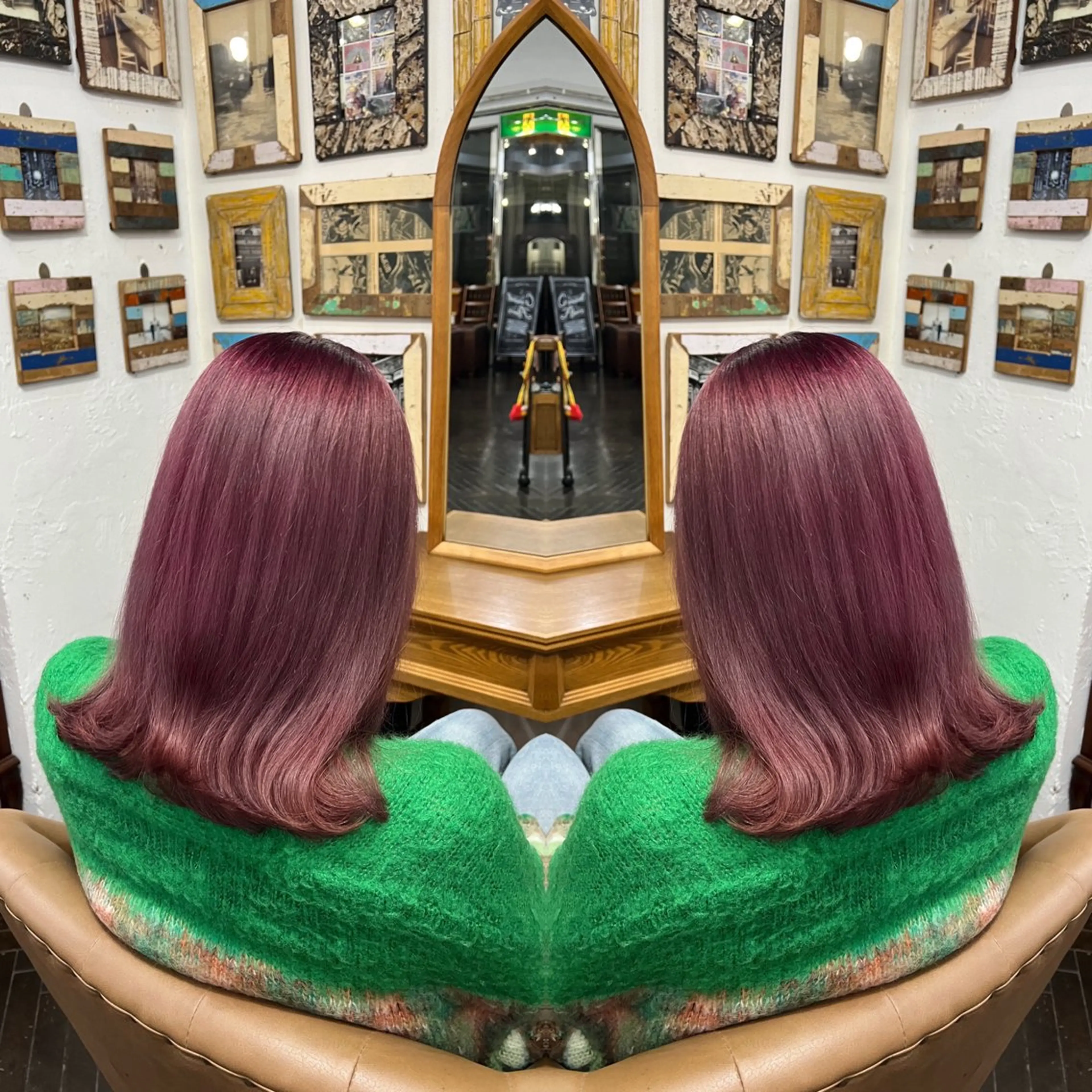 ミディアム カラー レイヤー/ボブ/ ミニボブ/AOIのヘアスタイル