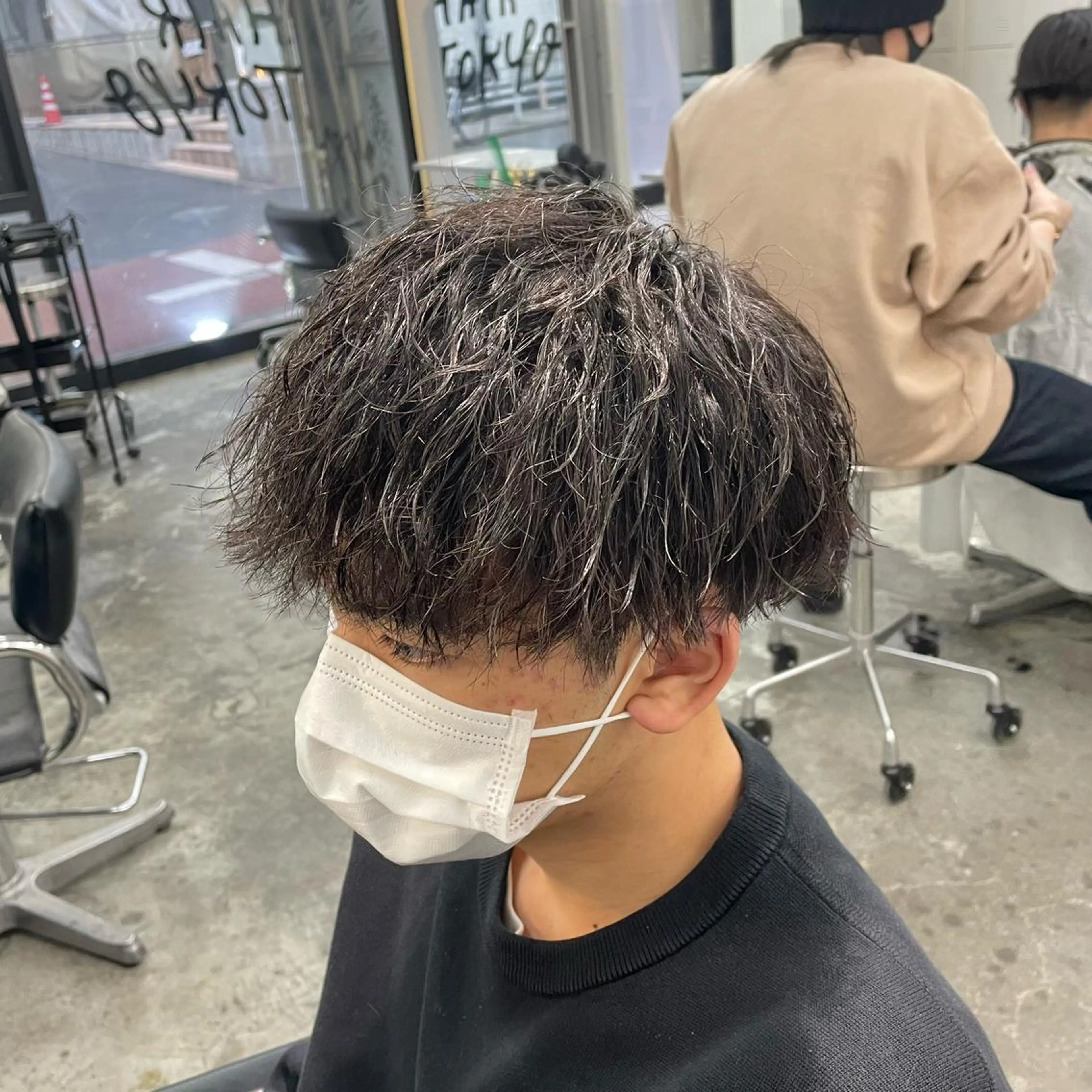 ショート パーマ メンズ カット パーマ メンズ特化美容師/ 藤戸 椋のヘアスタイル