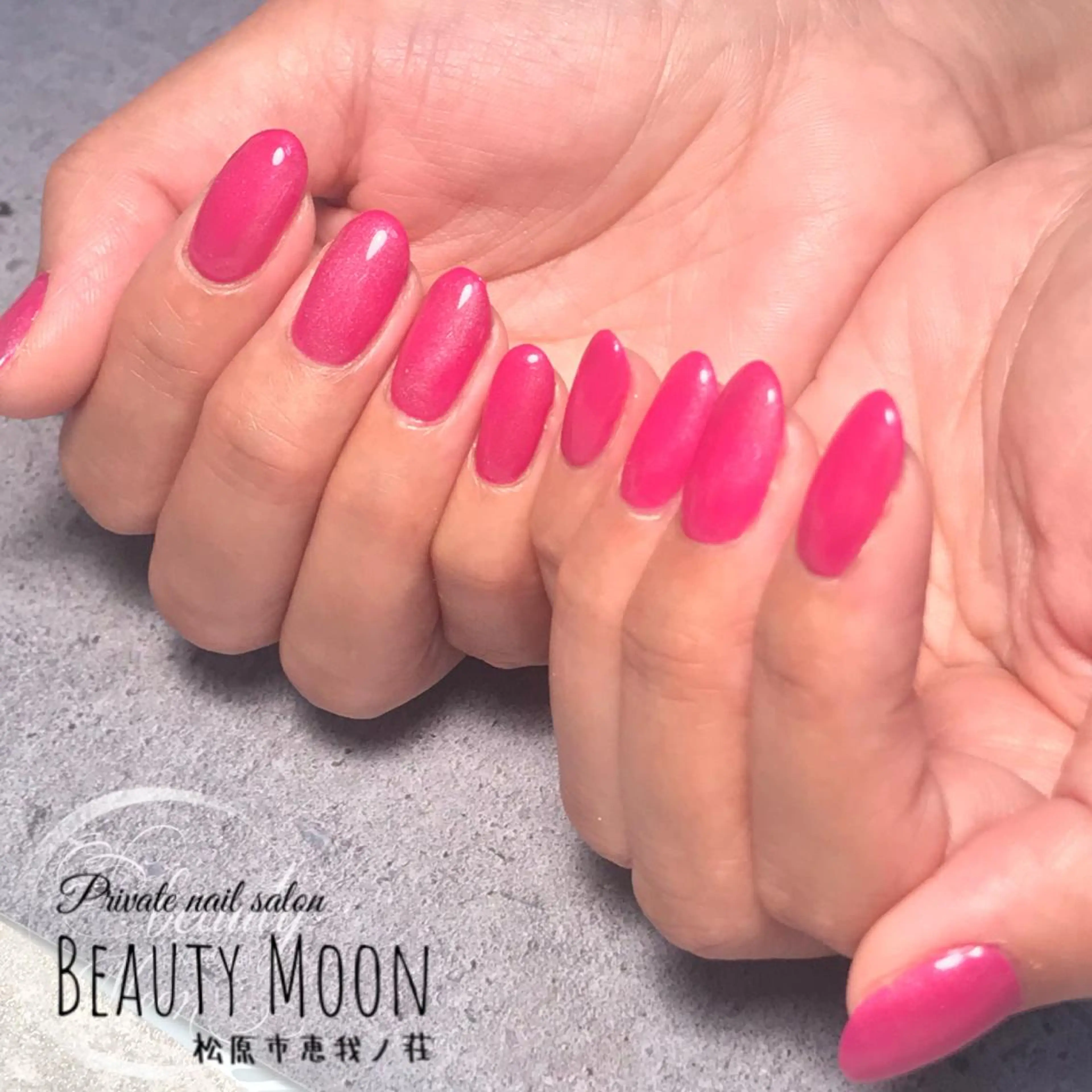 ネイル ジェルネイル マグネットネイル オフィスネイル ピンク beauty ☪︎moonのネイルデザイン