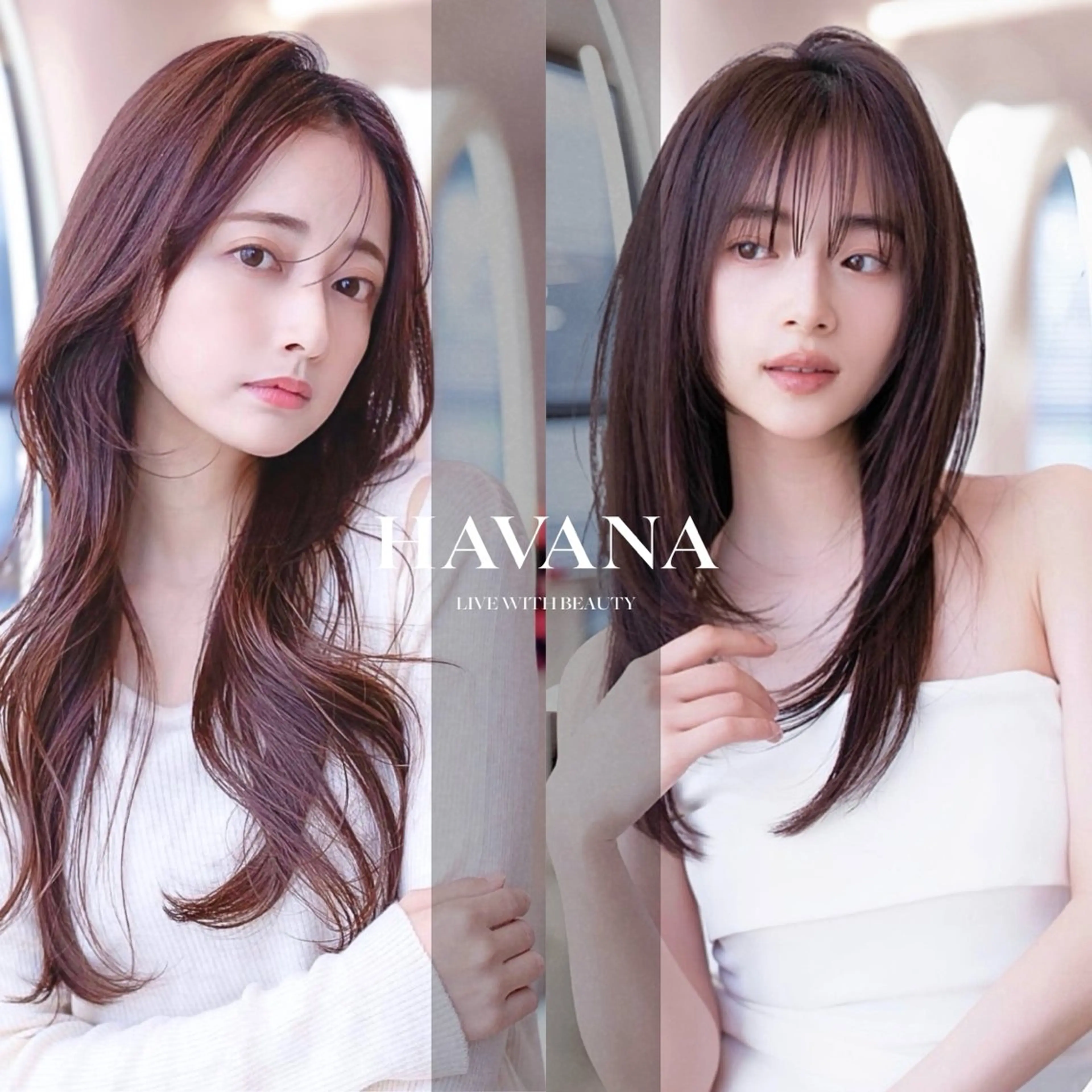 セミロング カラー カット ヘアカラー ill havana 【レイヤー/韓国】のヘアスタイル