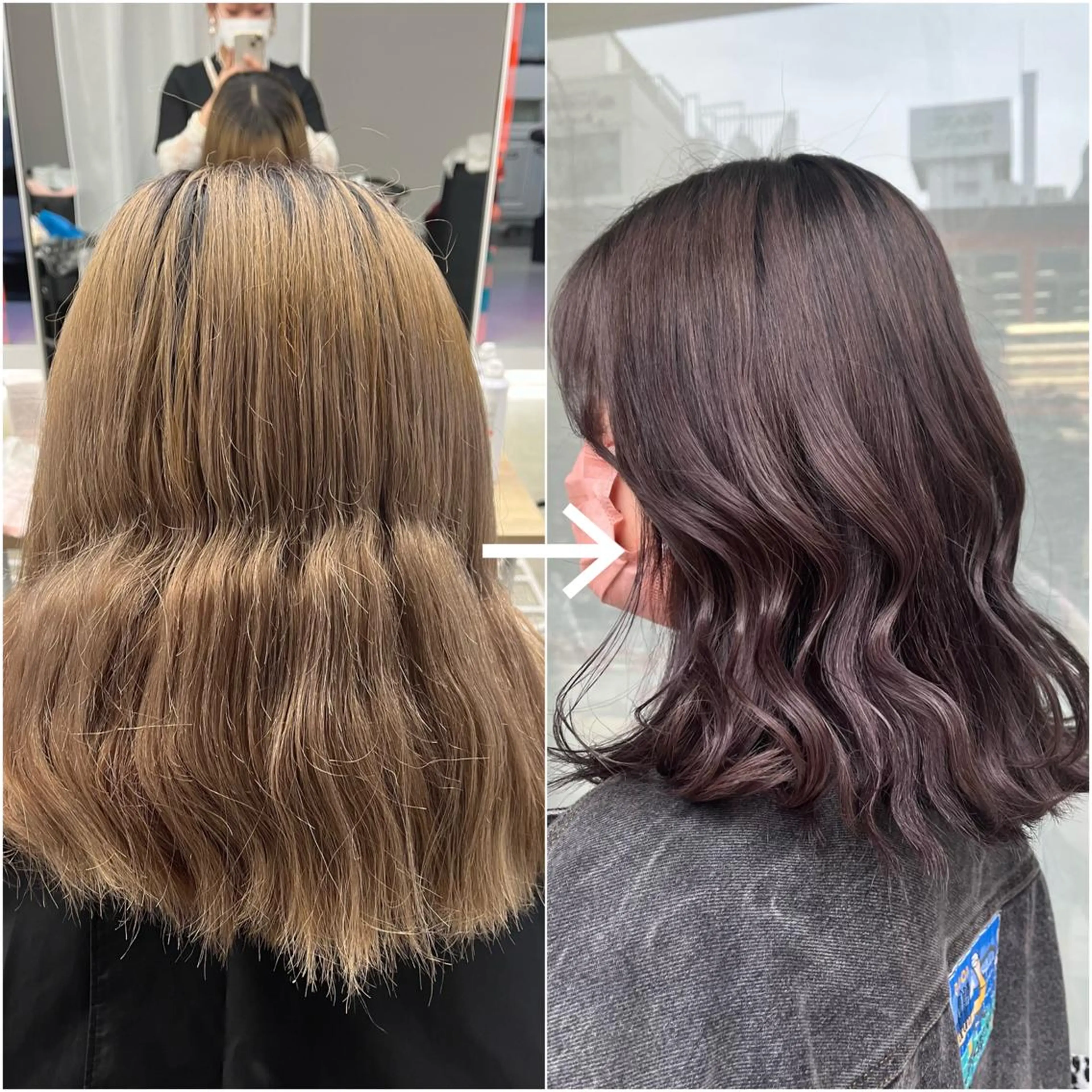 セミロング mai🤍縮毛酸性ス トレート/アイリストのヘアスタイル