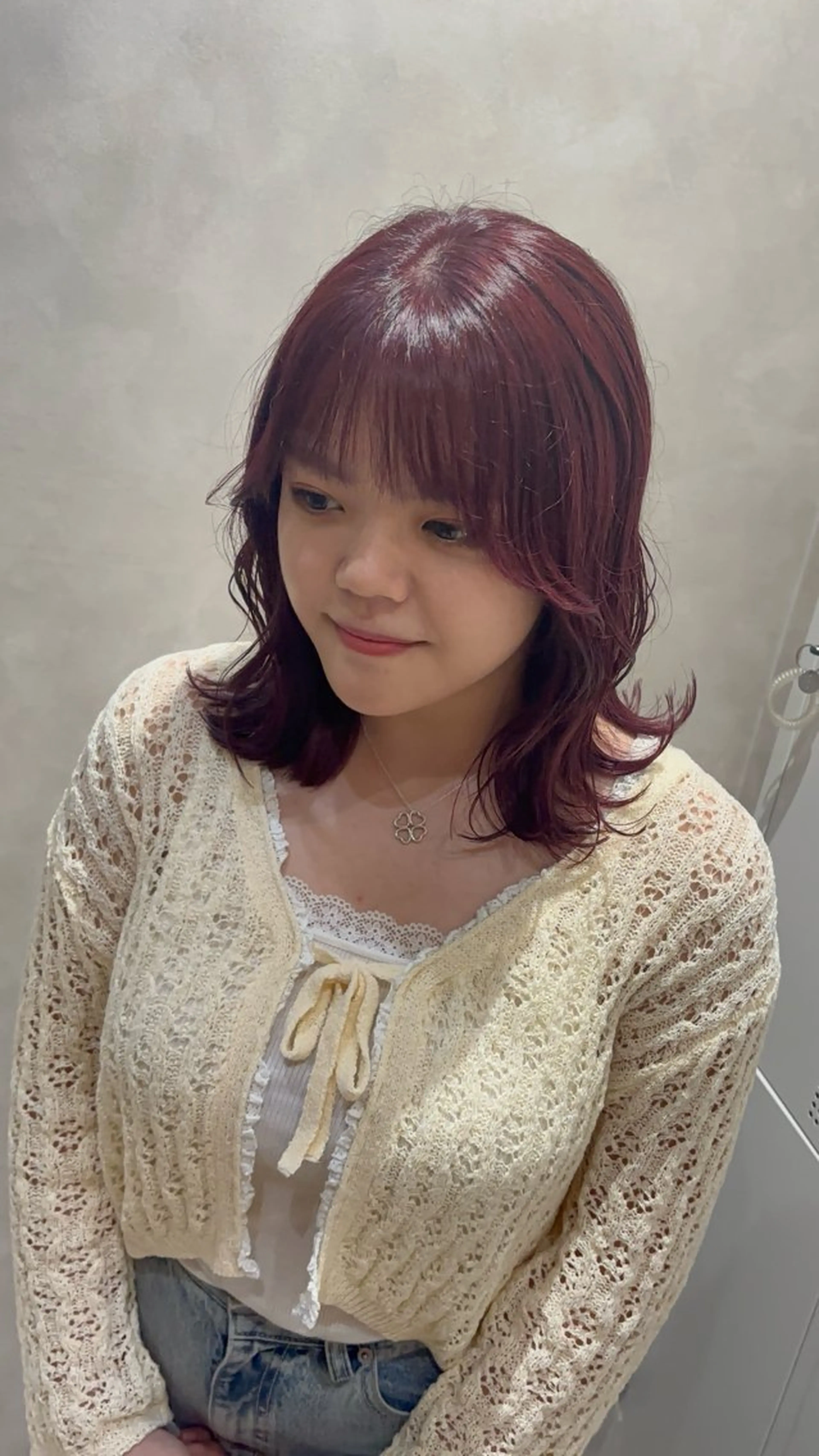 ミディアム ヘアカラー トリートメント 🫧レイヤーカット/ 韓国ヘア🫧白石輝のヘアスタイル