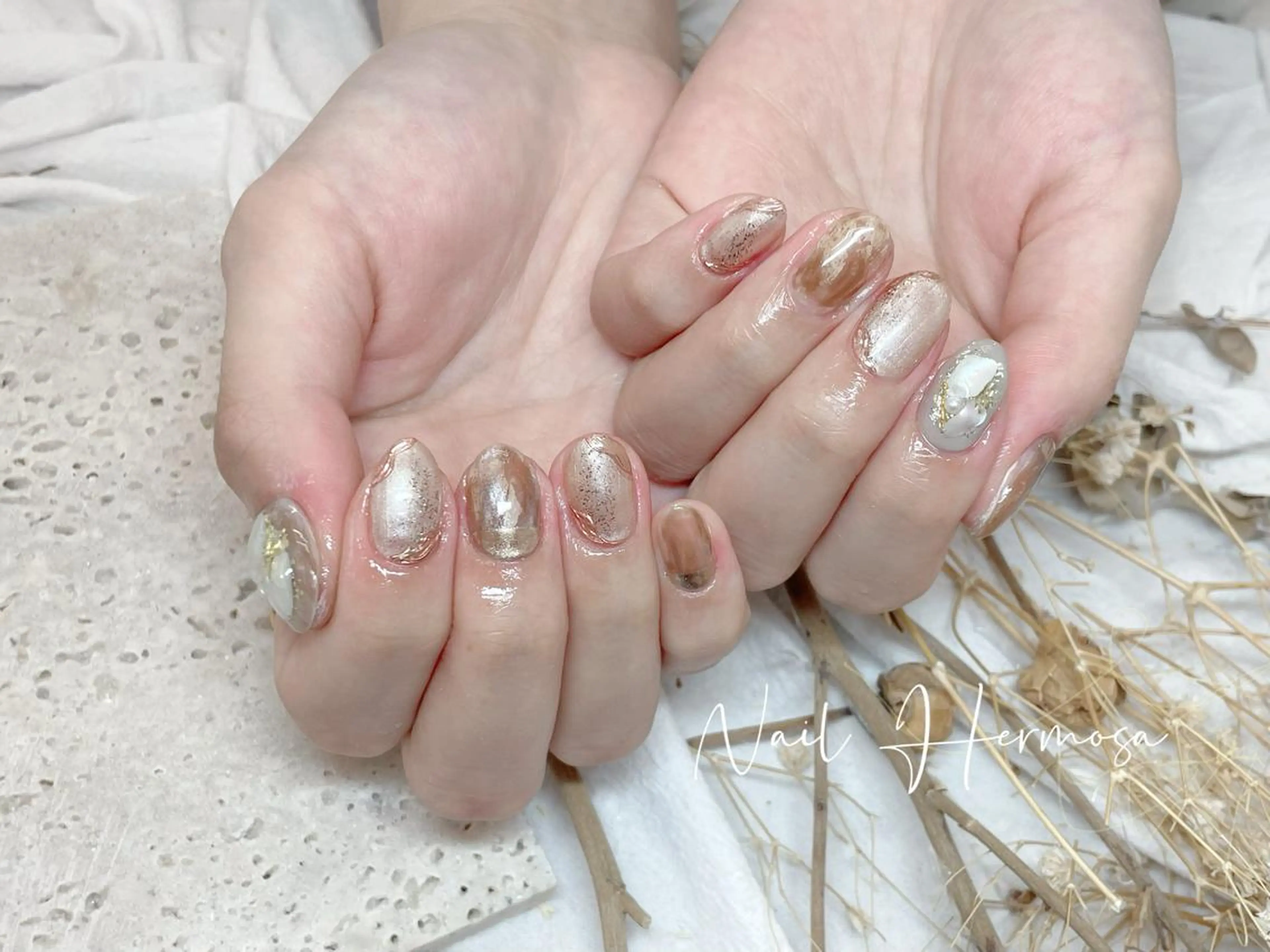 ネイル 桜ネイル 長さ出し フラッシュネイル フラワーネイル フットネイル ハンドネイル ネイル エルモサのネイルデザイン