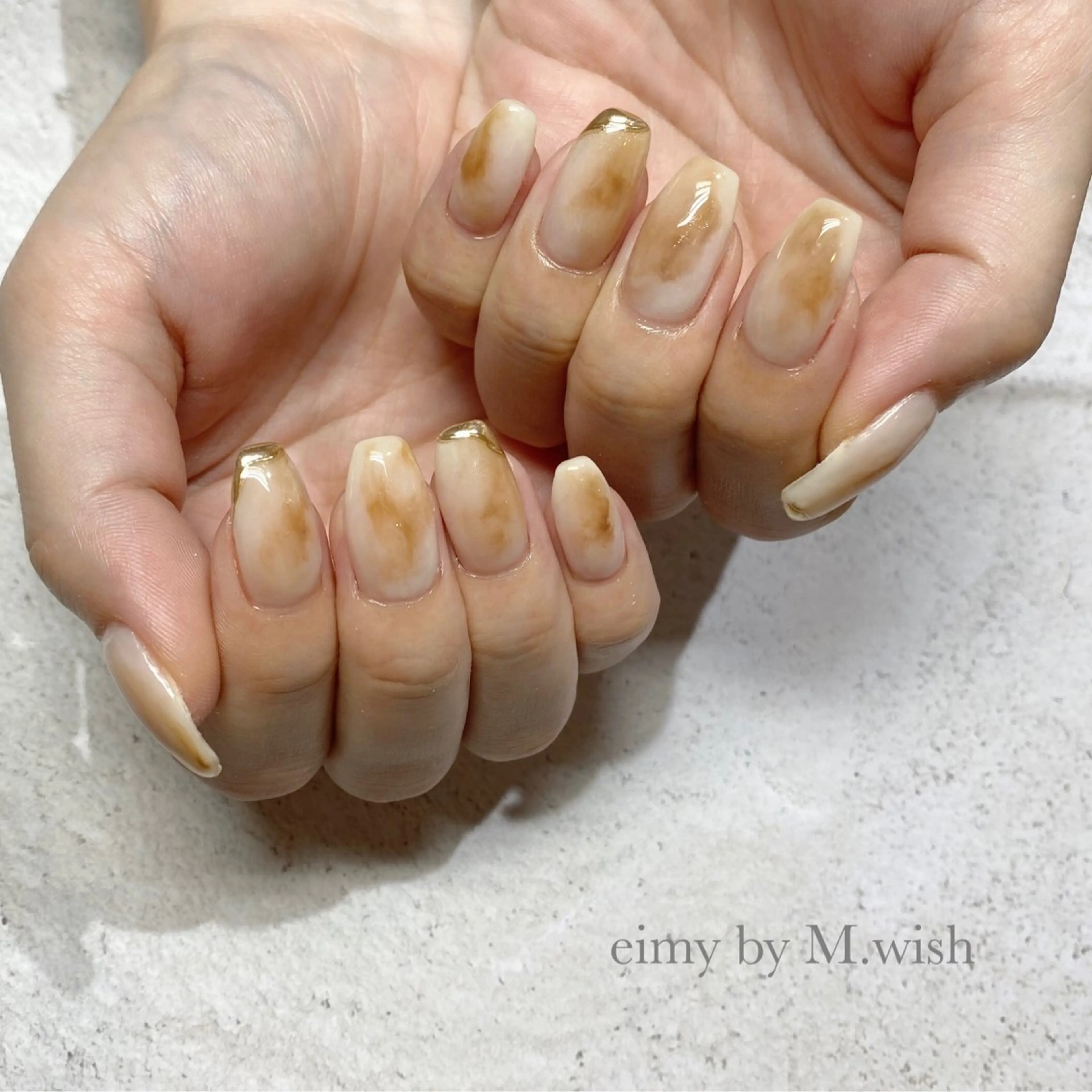 ネイル ブラウン ニュアンスネイル ハンドネイル CLALA 🌼kimikoのネイルデザイン